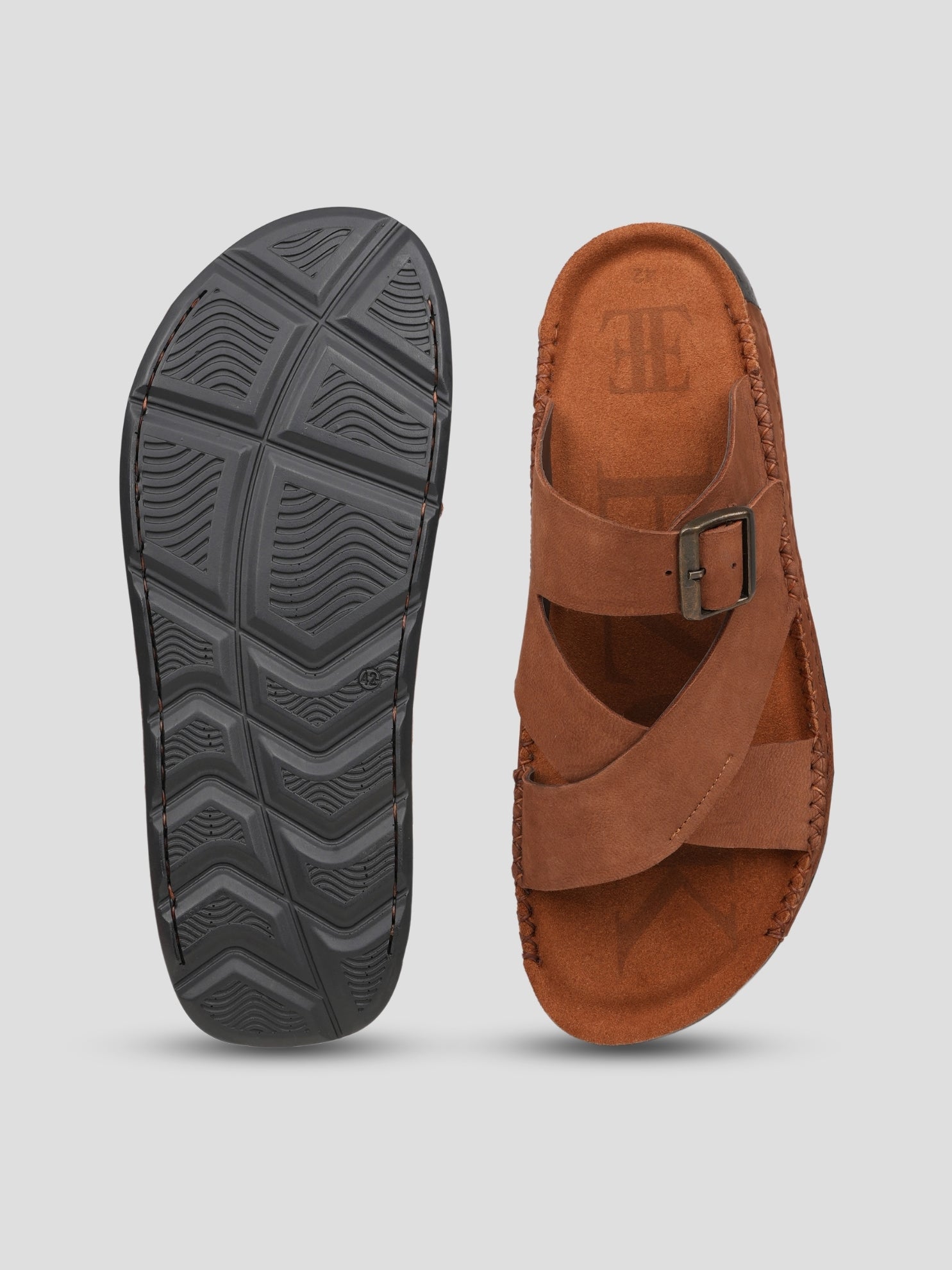 Ezok Men's Genuine Leather Sandals - Comfortable & Stylish Footwear