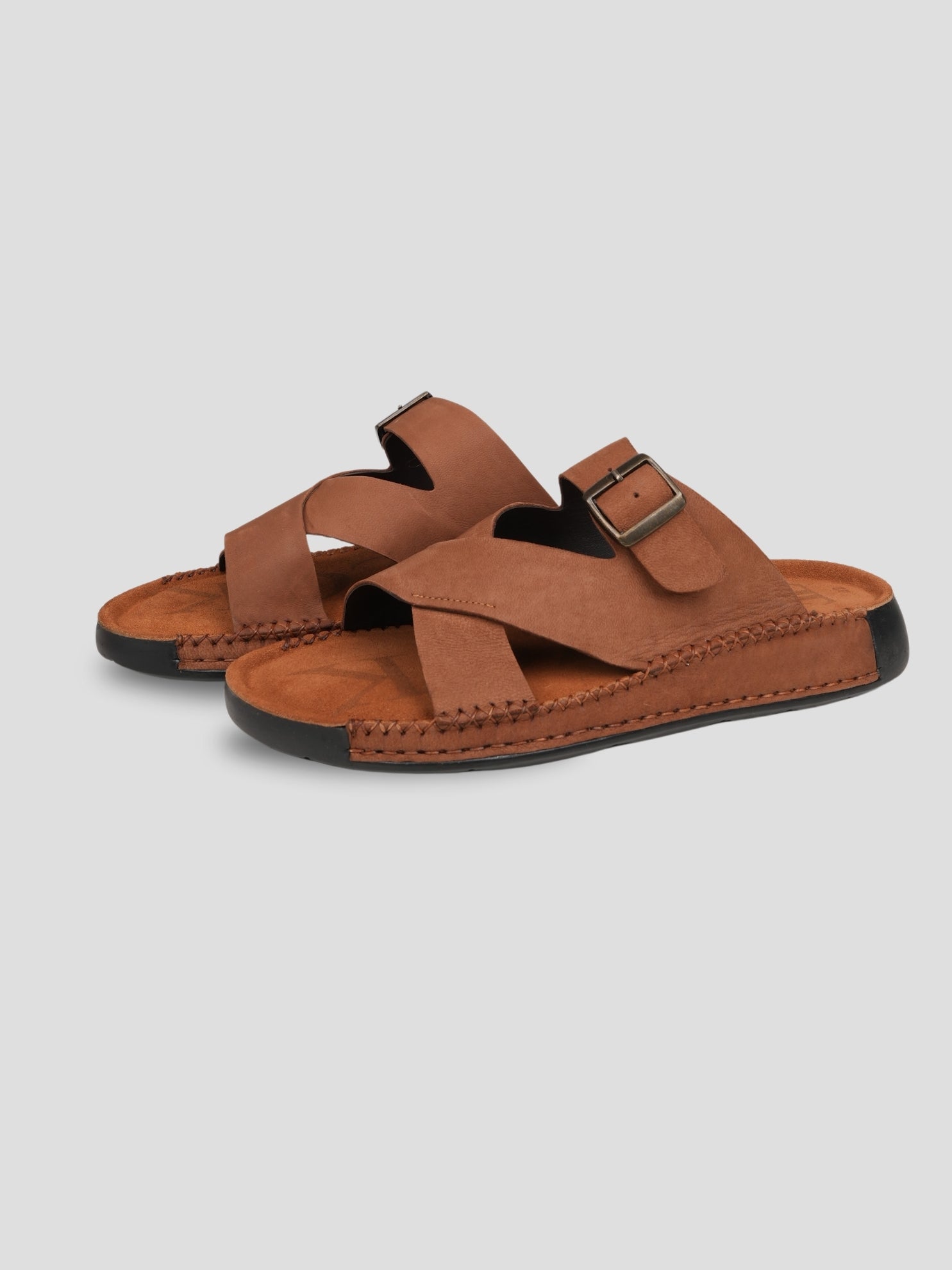 Ezok Men's Genuine Leather Sandals - Comfortable & Stylish Footwear