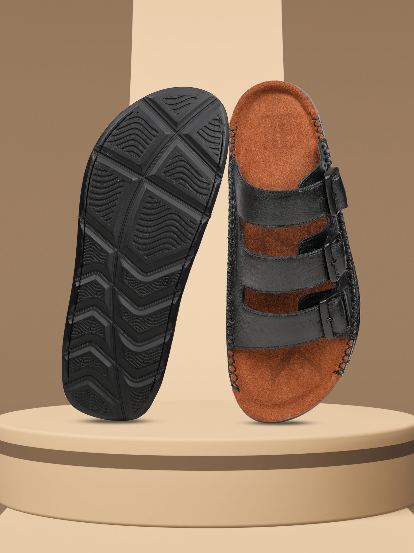 Ezok Men's Genuine Leather Sandals - Comfortable & Stylish Footwear