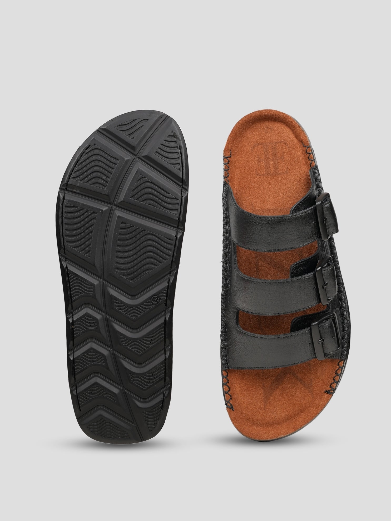 Ezok Men's Genuine Leather Sandals - Comfortable & Stylish Footwear