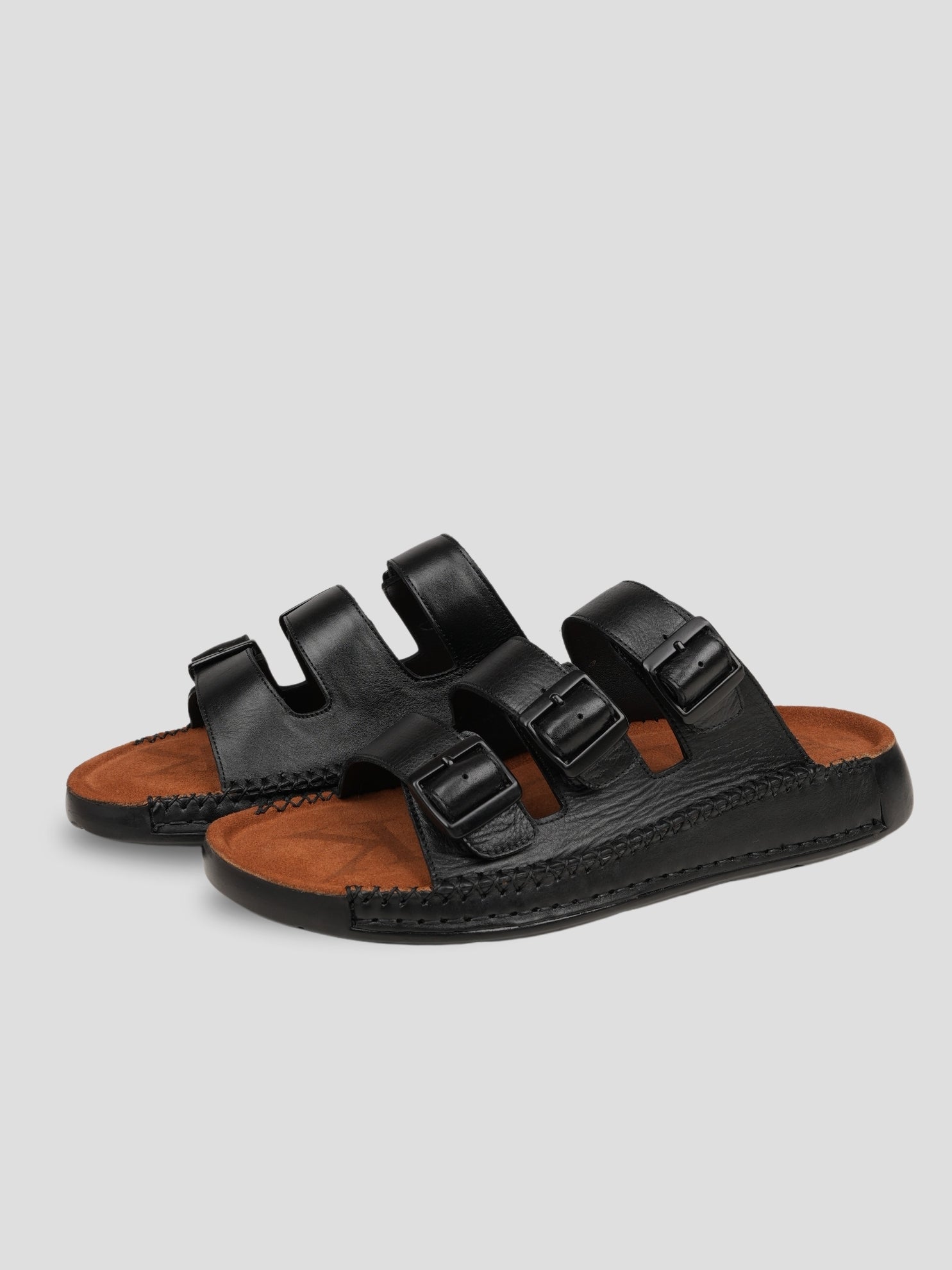 Ezok Men's Genuine Leather Sandals - Comfortable & Stylish Footwear