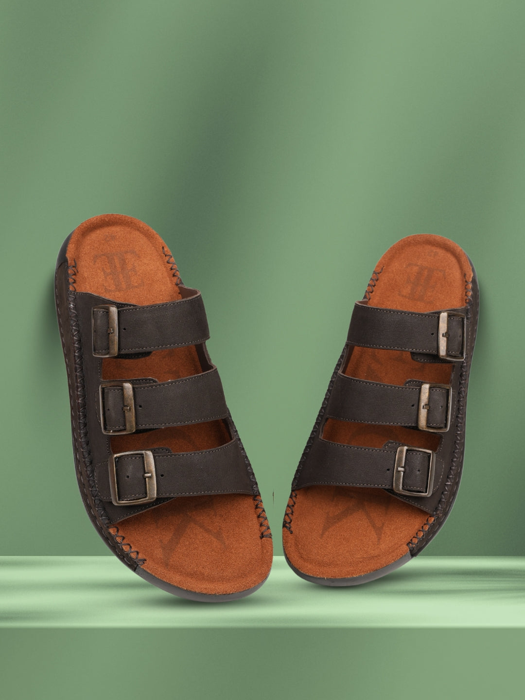 Ezok Men's Genuine Leather Sandals - Comfortable & Stylish Footwear