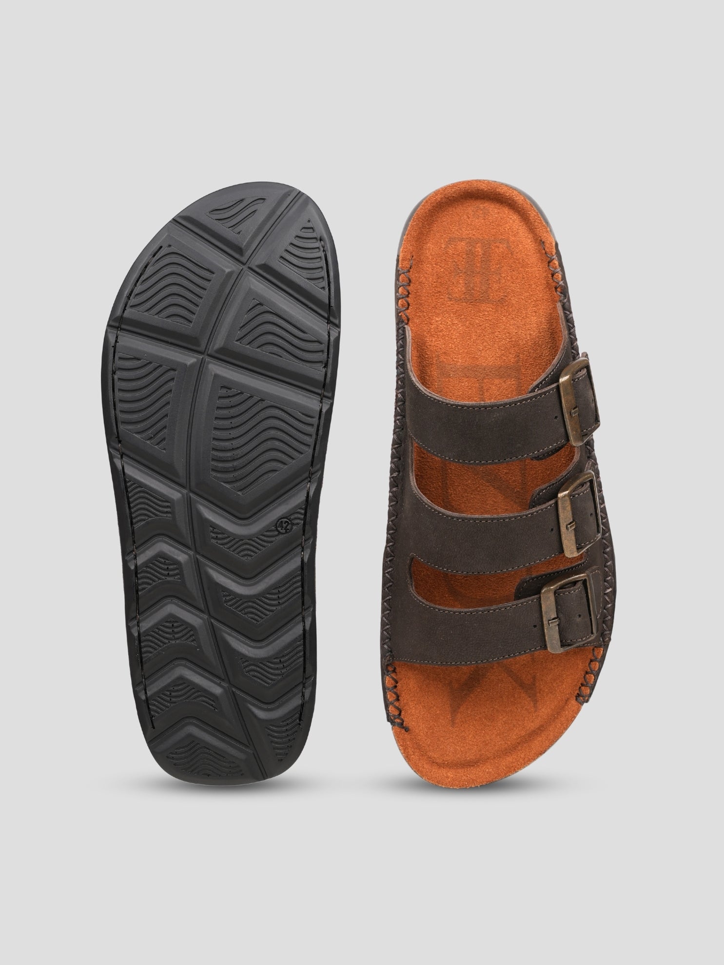 Ezok Men's Genuine Leather Sandals - Comfortable & Stylish Footwear
