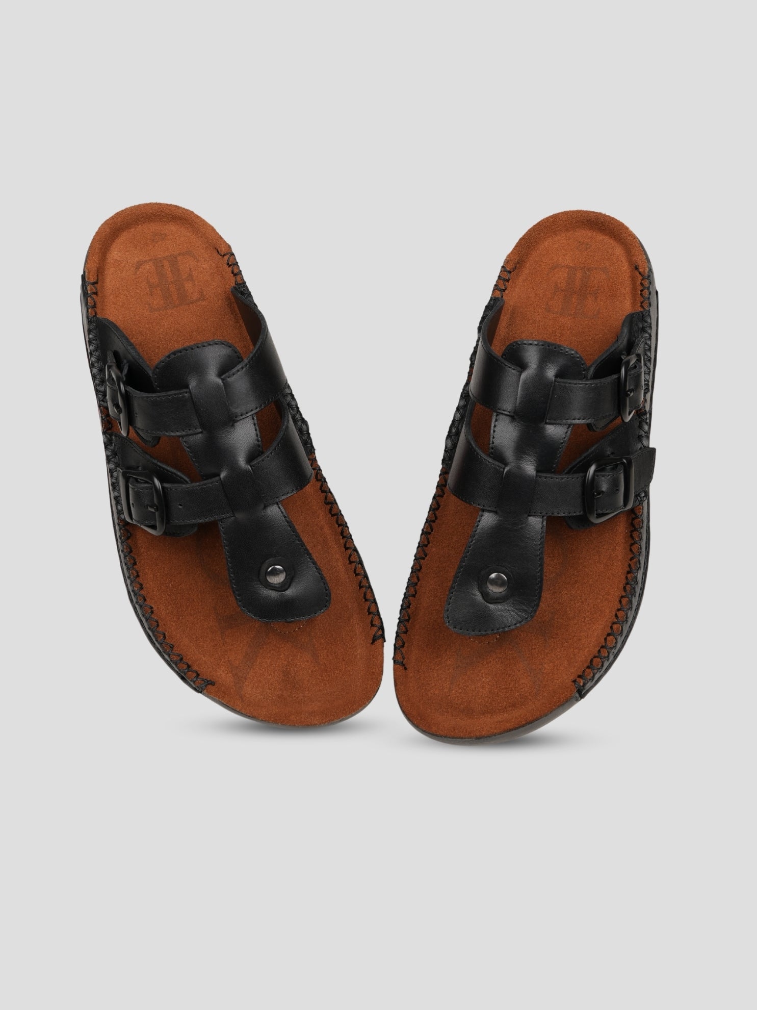 Ezok Men's Genuine Leather Sandals - Comfortable & Stylish Footwear
