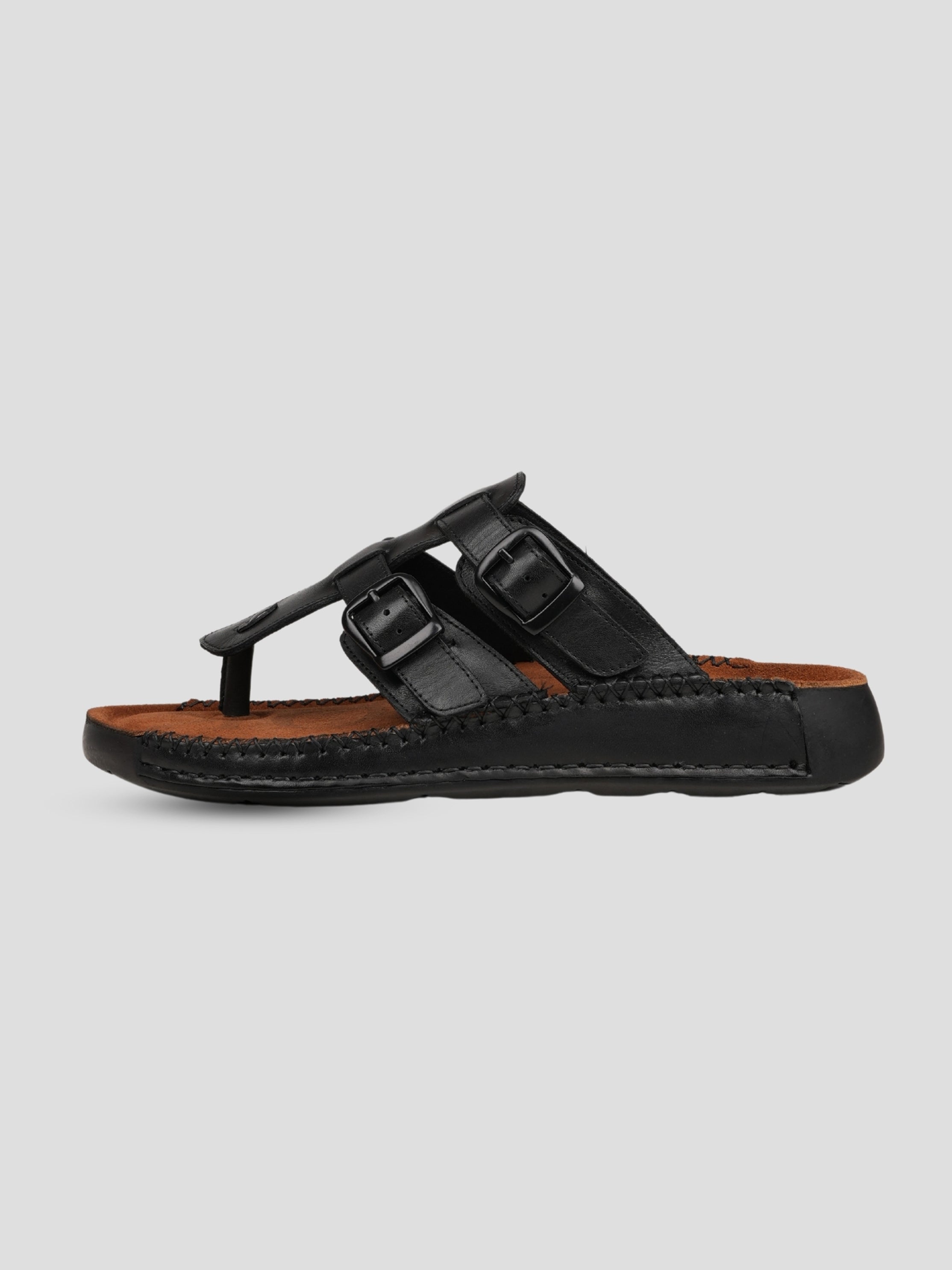 Ezok Men's Genuine Leather Sandals - Comfortable & Stylish Footwear