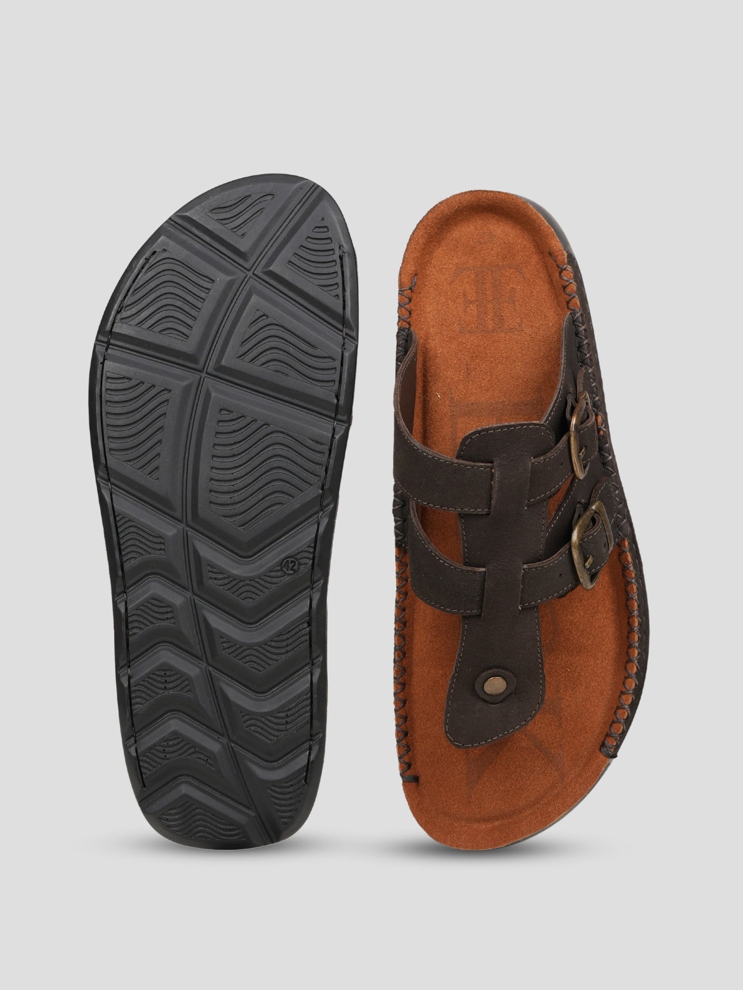Ezok Men's Genuine Leather Sandals - Comfortable & Stylish Footwear