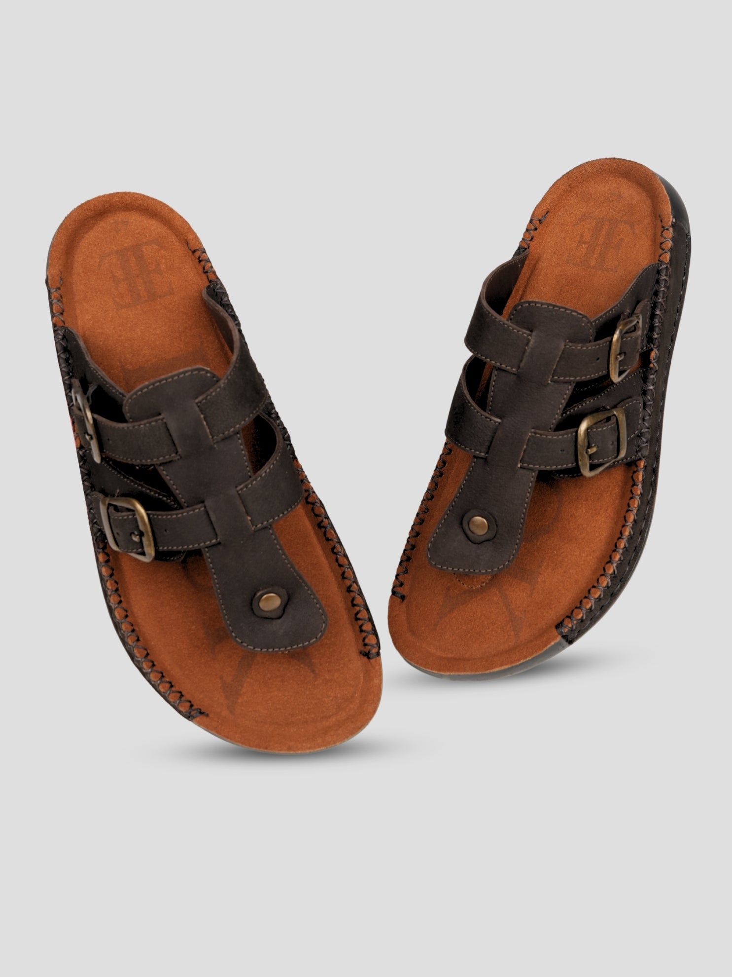 Ezok Men's Genuine Leather Sandals - Comfortable & Stylish Footwear