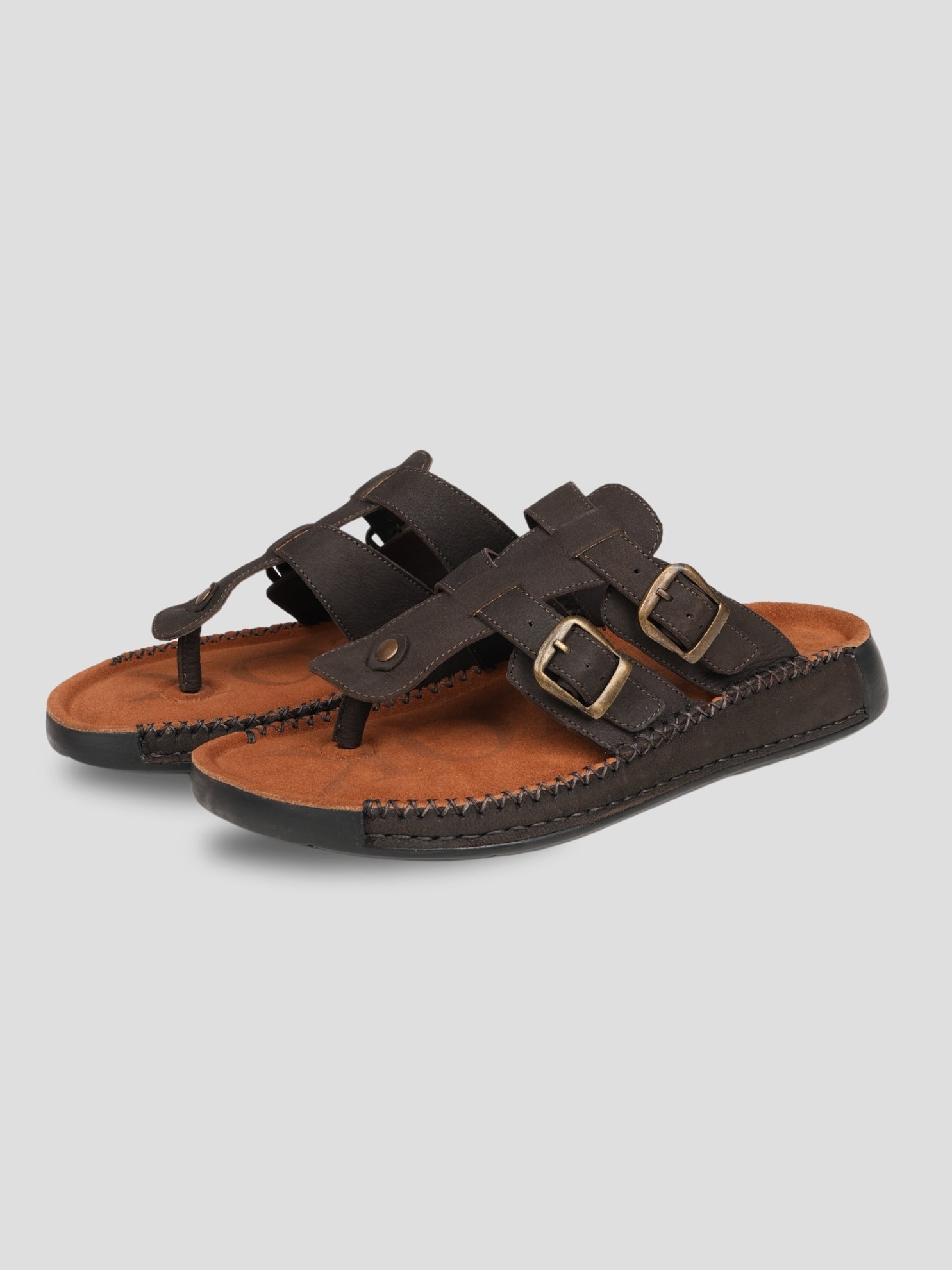 Ezok Men's Genuine Leather Sandals - Comfortable & Stylish Footwear