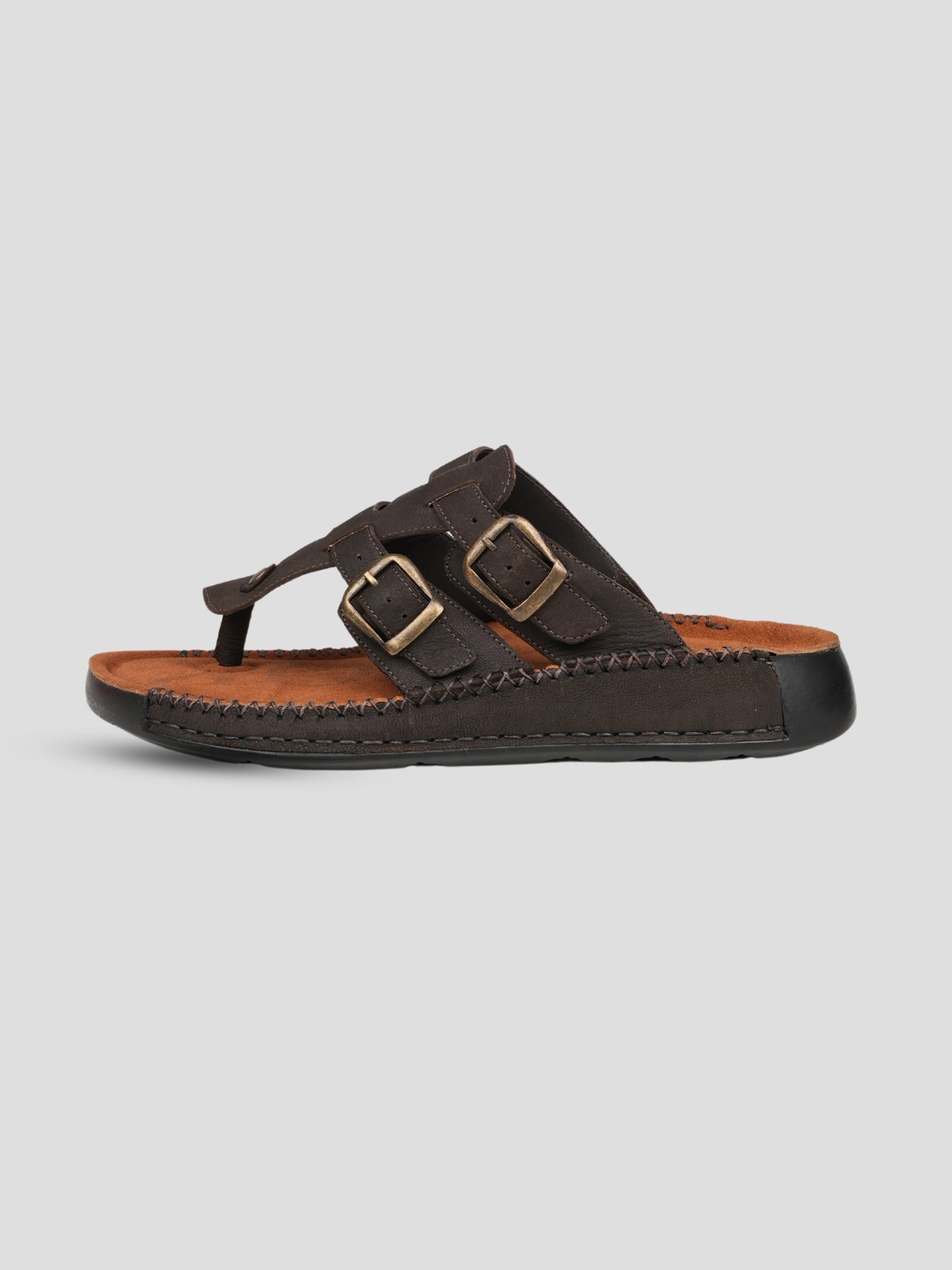 Ezok Men's Genuine Leather Sandals - Comfortable & Stylish Footwear