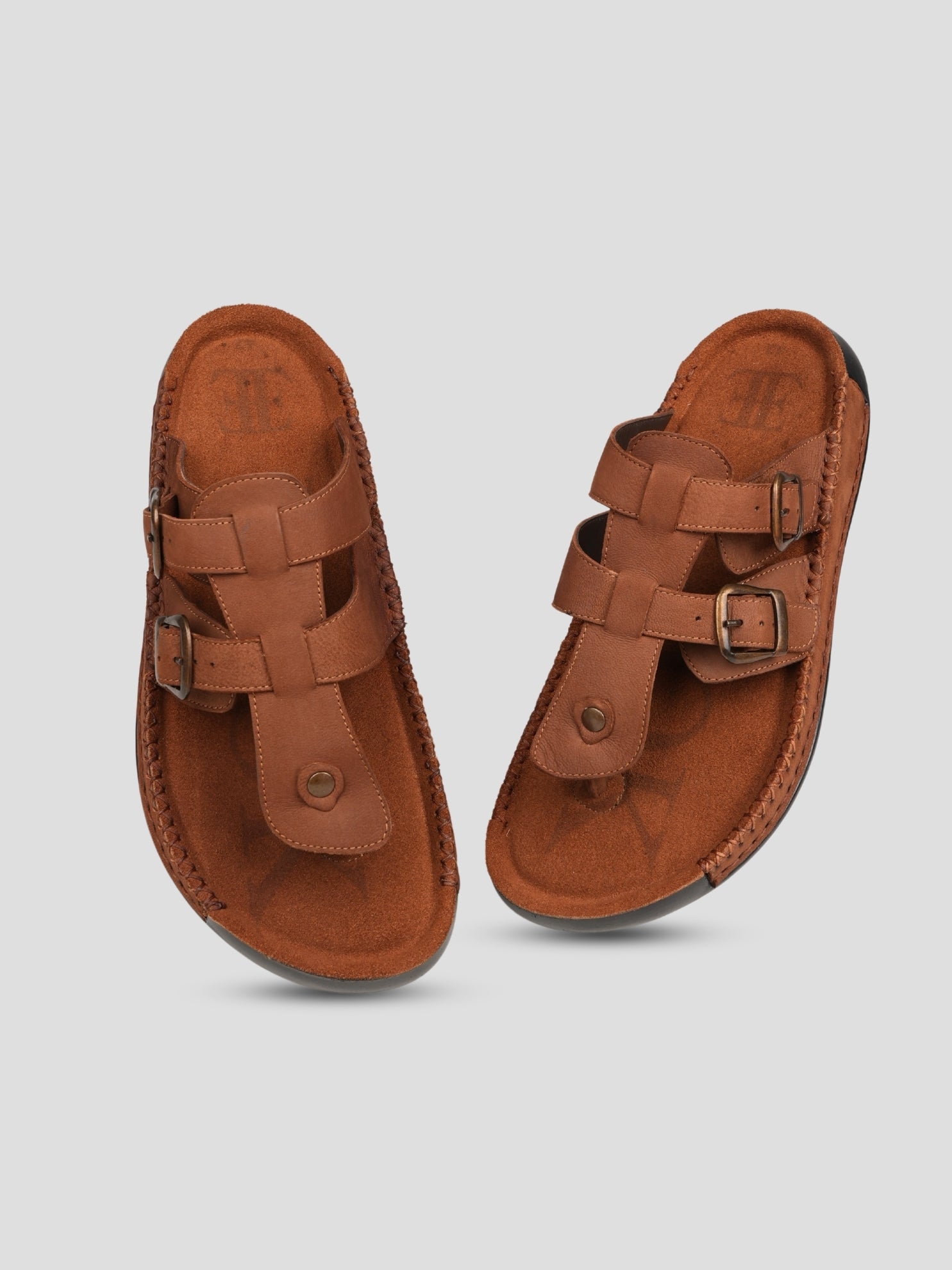 Ezok Men's Genuine Leather Sandals - Comfortable & Stylish Footwear