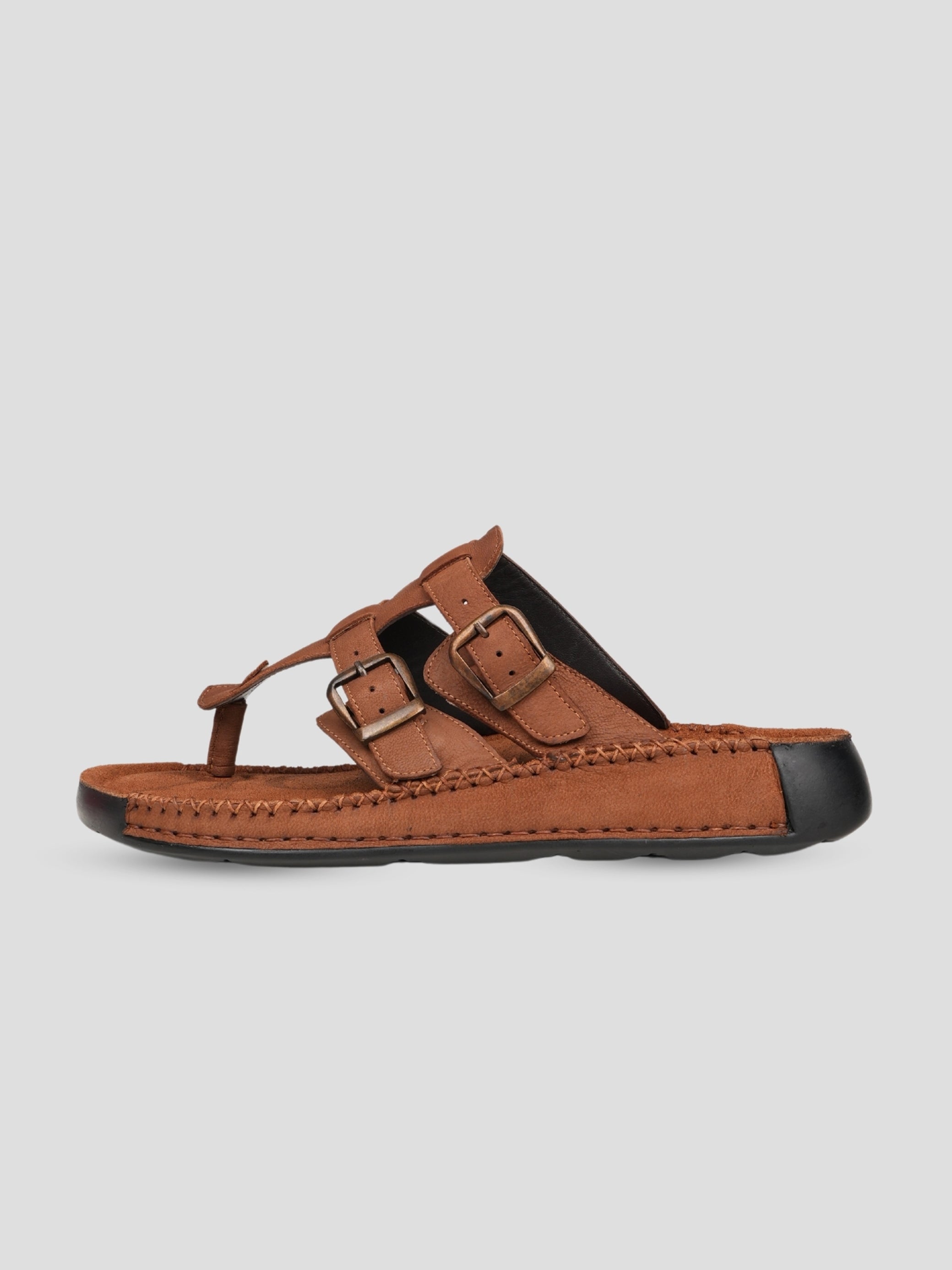 Ezok Men's Genuine Leather Sandals - Comfortable & Stylish Footwear