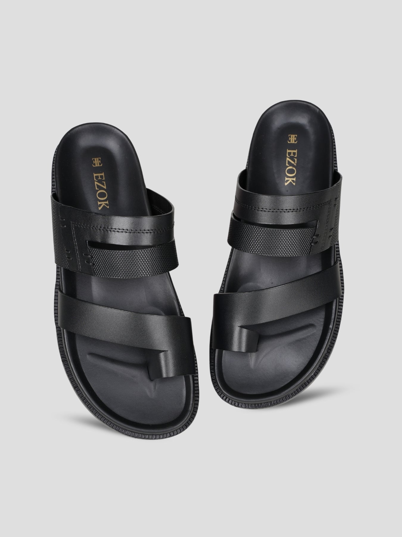 Ezok Men's Genuine Leather Sandals - Comfortable & Stylish Footwear