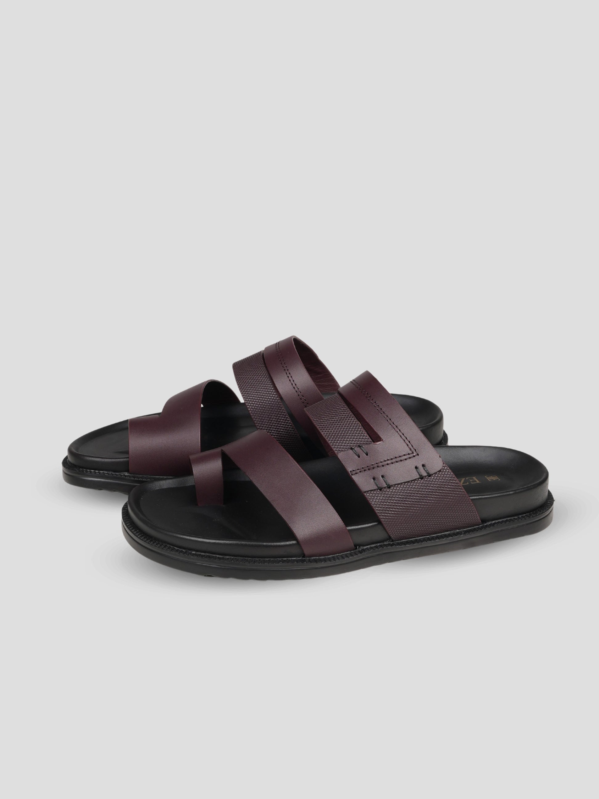 Ezok Men's Genuine Leather Sandals - Comfortable & Stylish Footwear