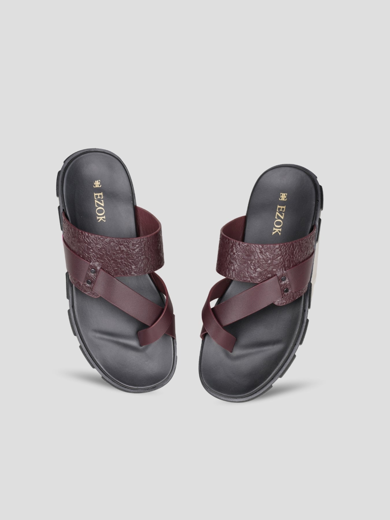 Ezok Men's Genuine Leather Sandals - Comfortable & Stylish Footwear