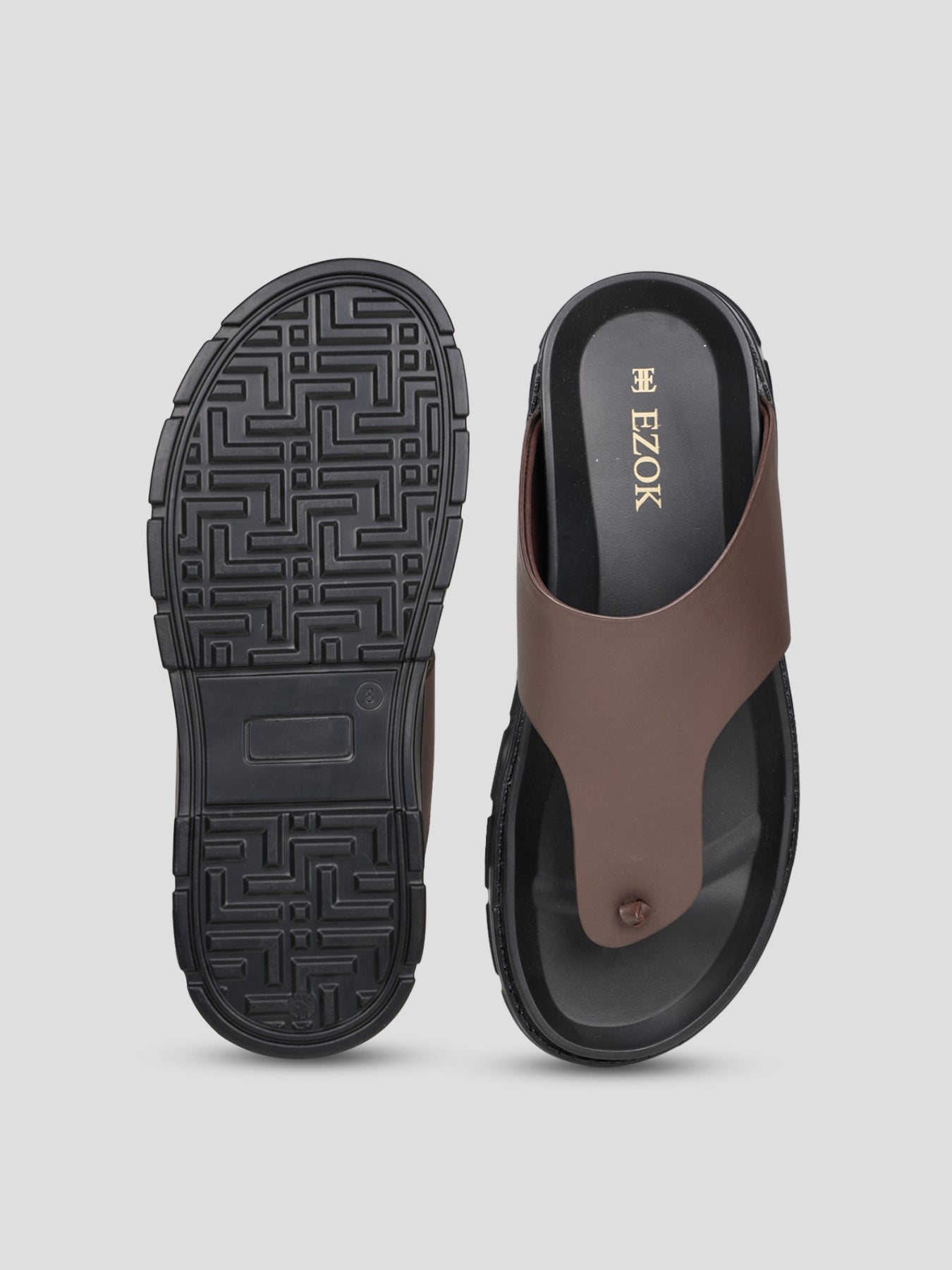 Ezok Men's Genuine Leather Sandals - Comfortable & Stylish Footwear
