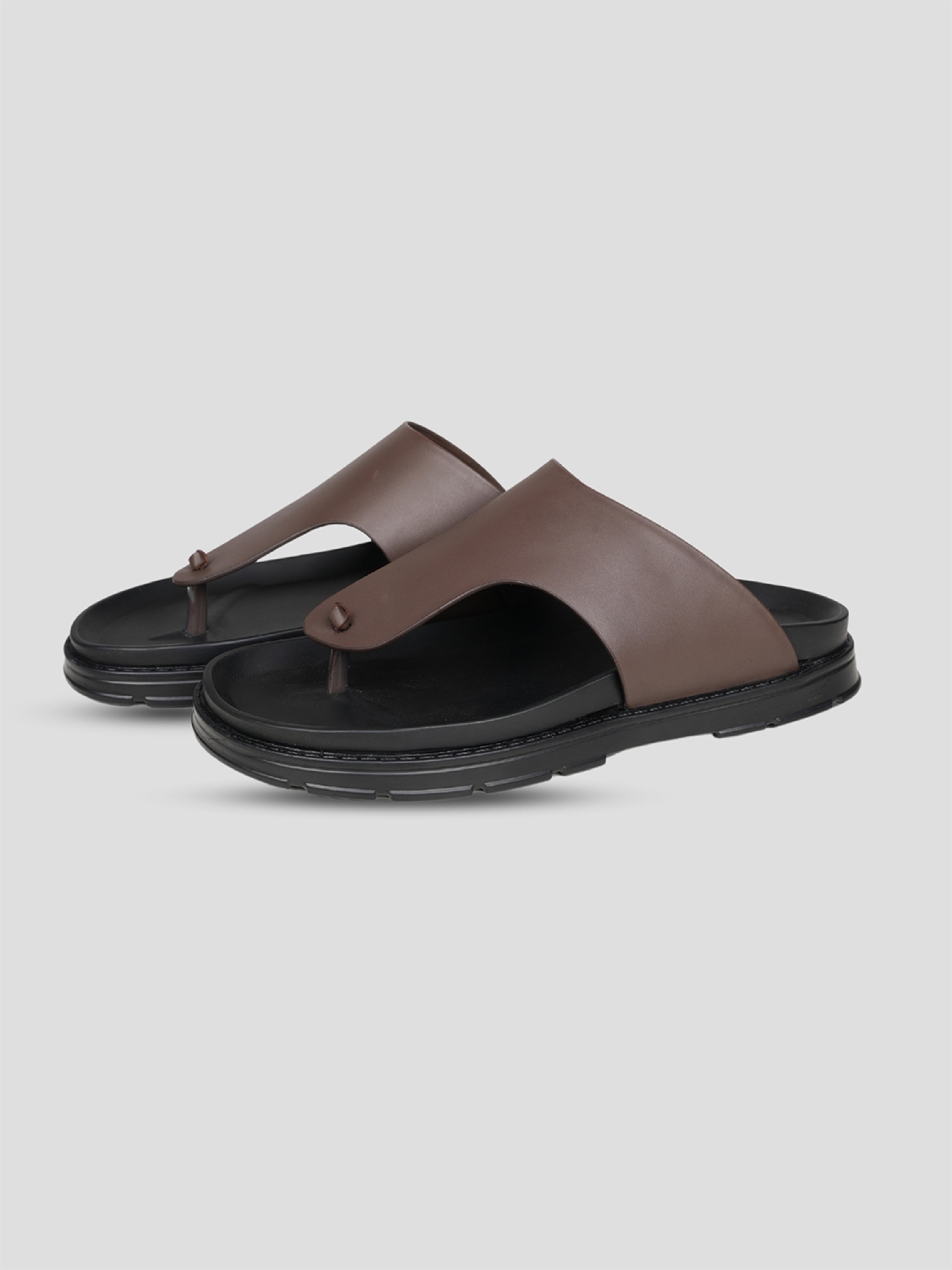 Ezok Men's Genuine Leather Sandals - Comfortable & Stylish Footwear