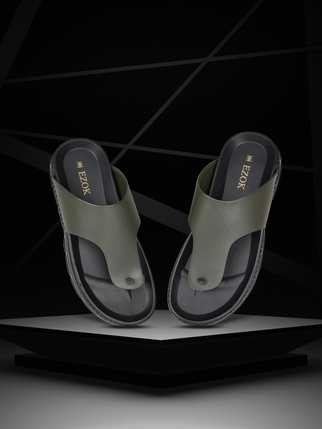 Ezok Men's Genuine Leather Sandals - Comfortable & Stylish Footwear