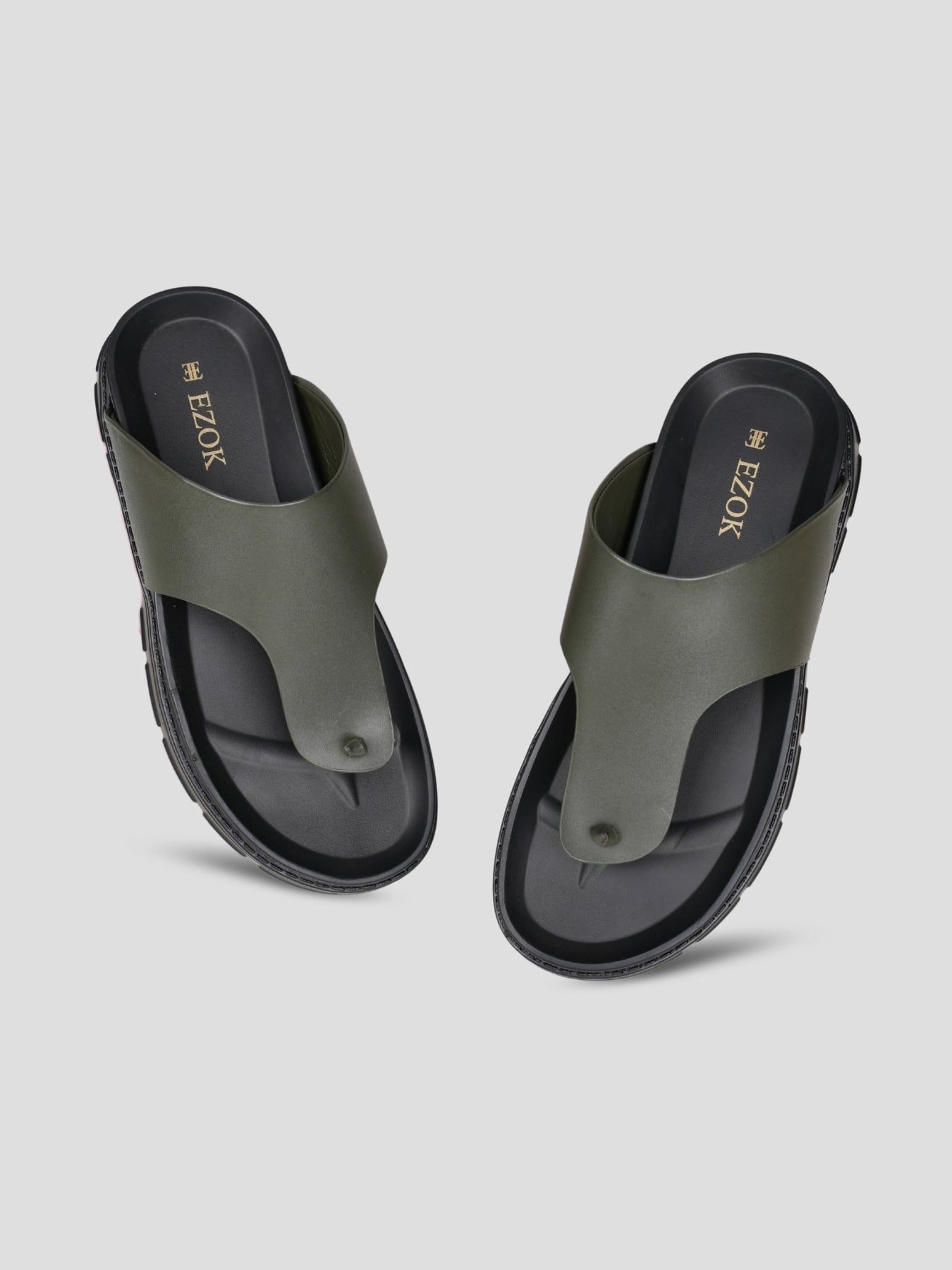 Ezok Men's Genuine Leather Sandals - Comfortable & Stylish Footwear