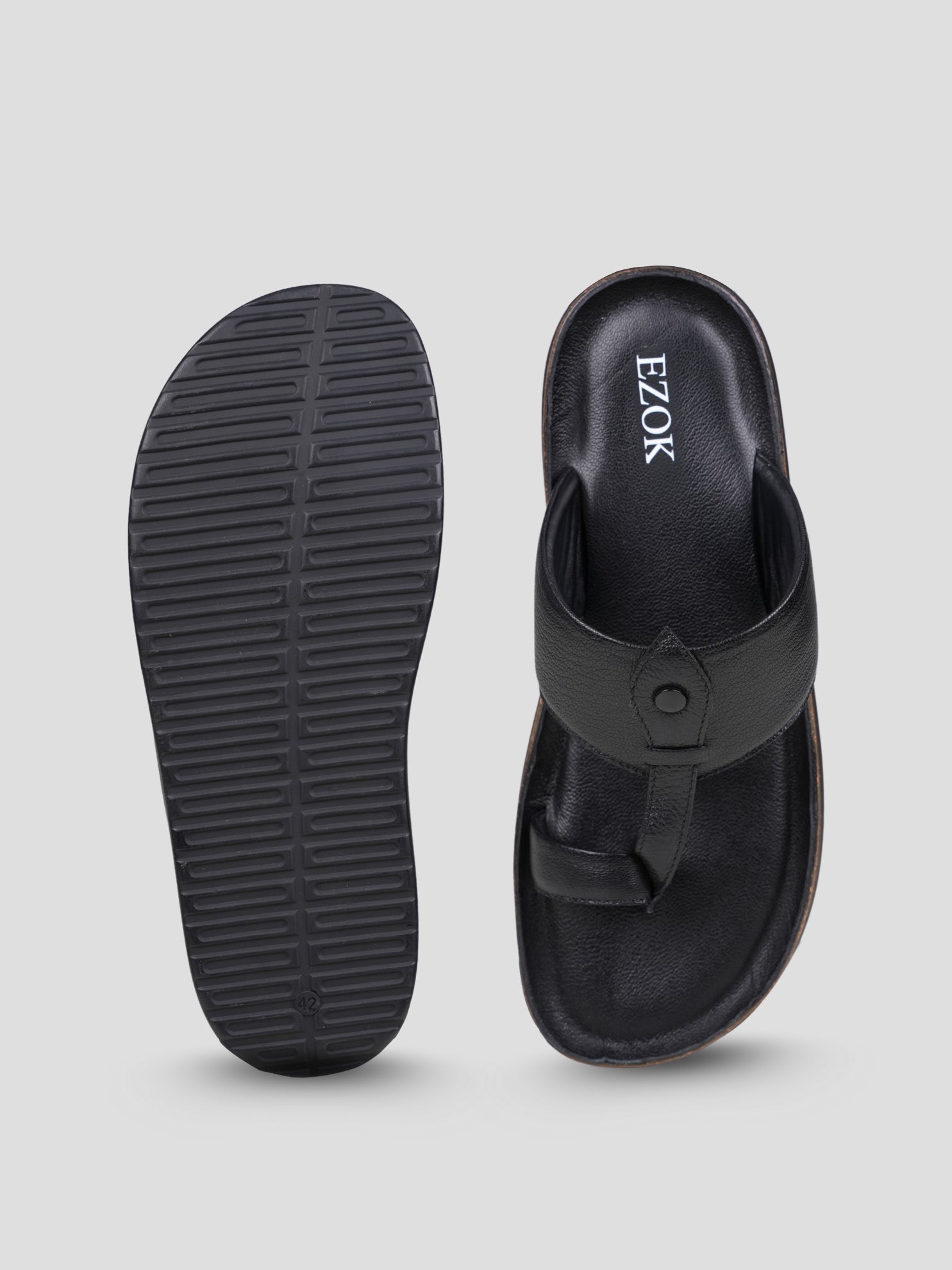 Ezok Men's Genuine Leather Sandals Comfortable, Stylish, and Durable Footwear for Summer