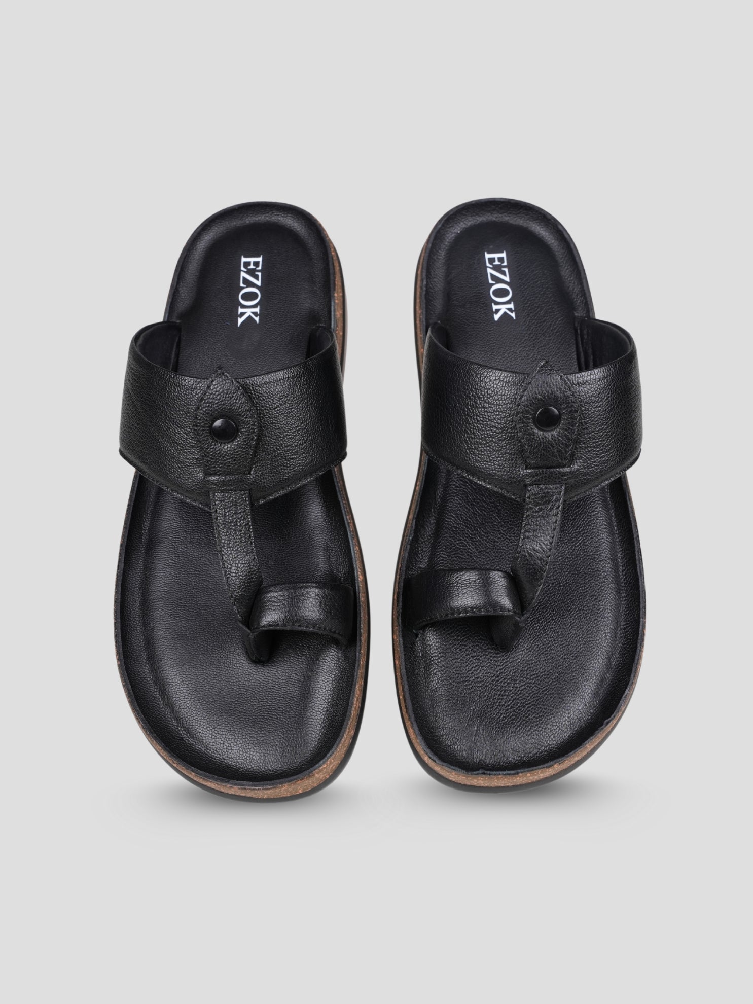 Ezok Men's Genuine Leather Sandals Comfortable, Stylish, and Durable Footwear for Summer