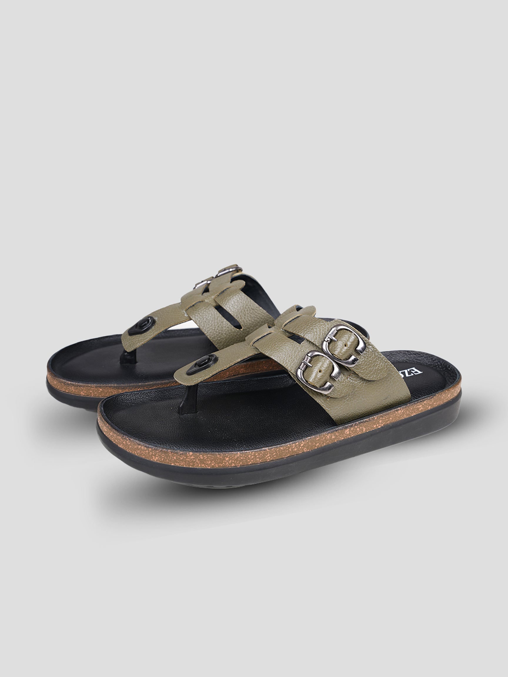 Ezok Men's Genuine Leather Sandals Comfortable, Stylish, and Durable Adjustable Footwear for Summer