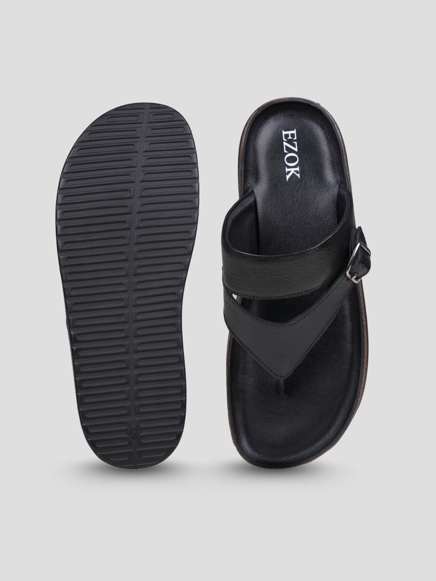 Ezok Men's Genuine Leather Sandals Comfortable, Stylish, and Durable Footwear for Summer
