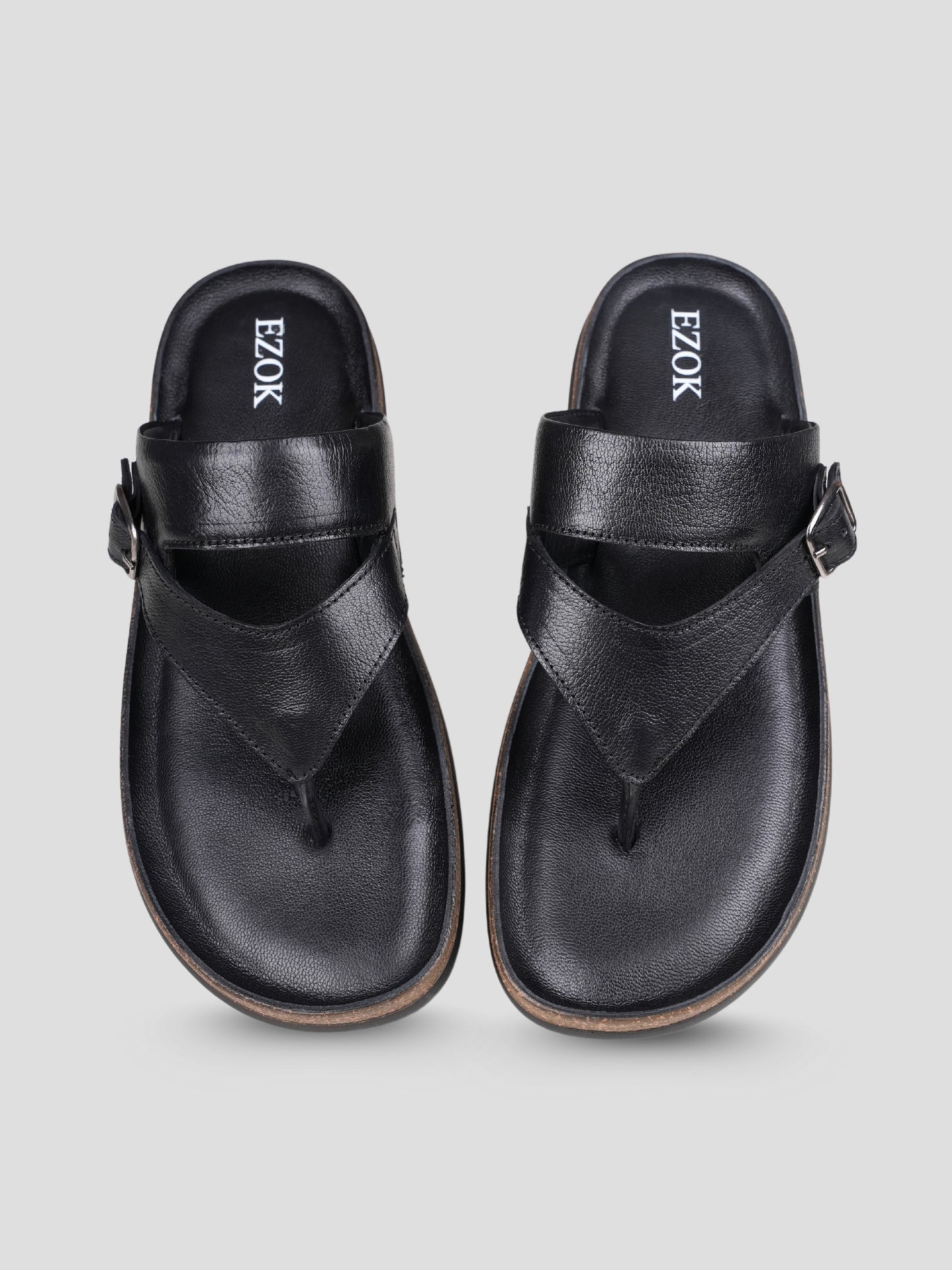 Ezok Men's Genuine Leather Sandals Comfortable, Stylish, and Durable Footwear for Summer