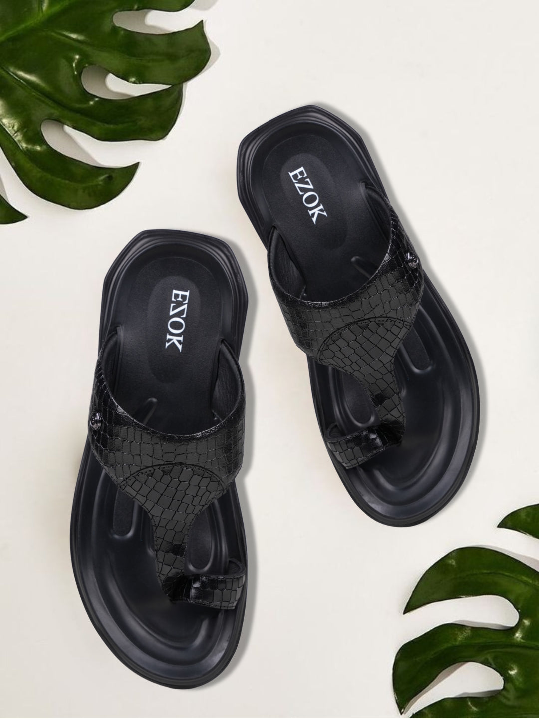 Ezok Men's Genuine Leather Sandals Comfortable, Stylish, and Durable Footwear for Summer