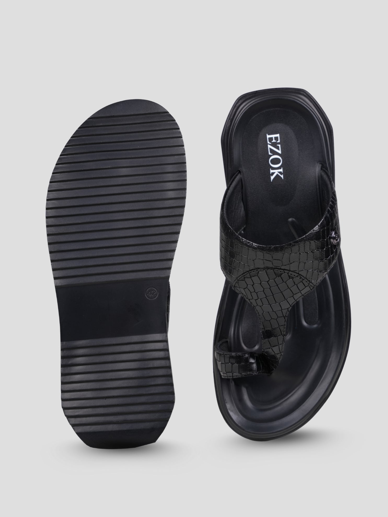 Ezok Men's Genuine Leather Sandals Comfortable, Stylish, and Durable Footwear for Summer