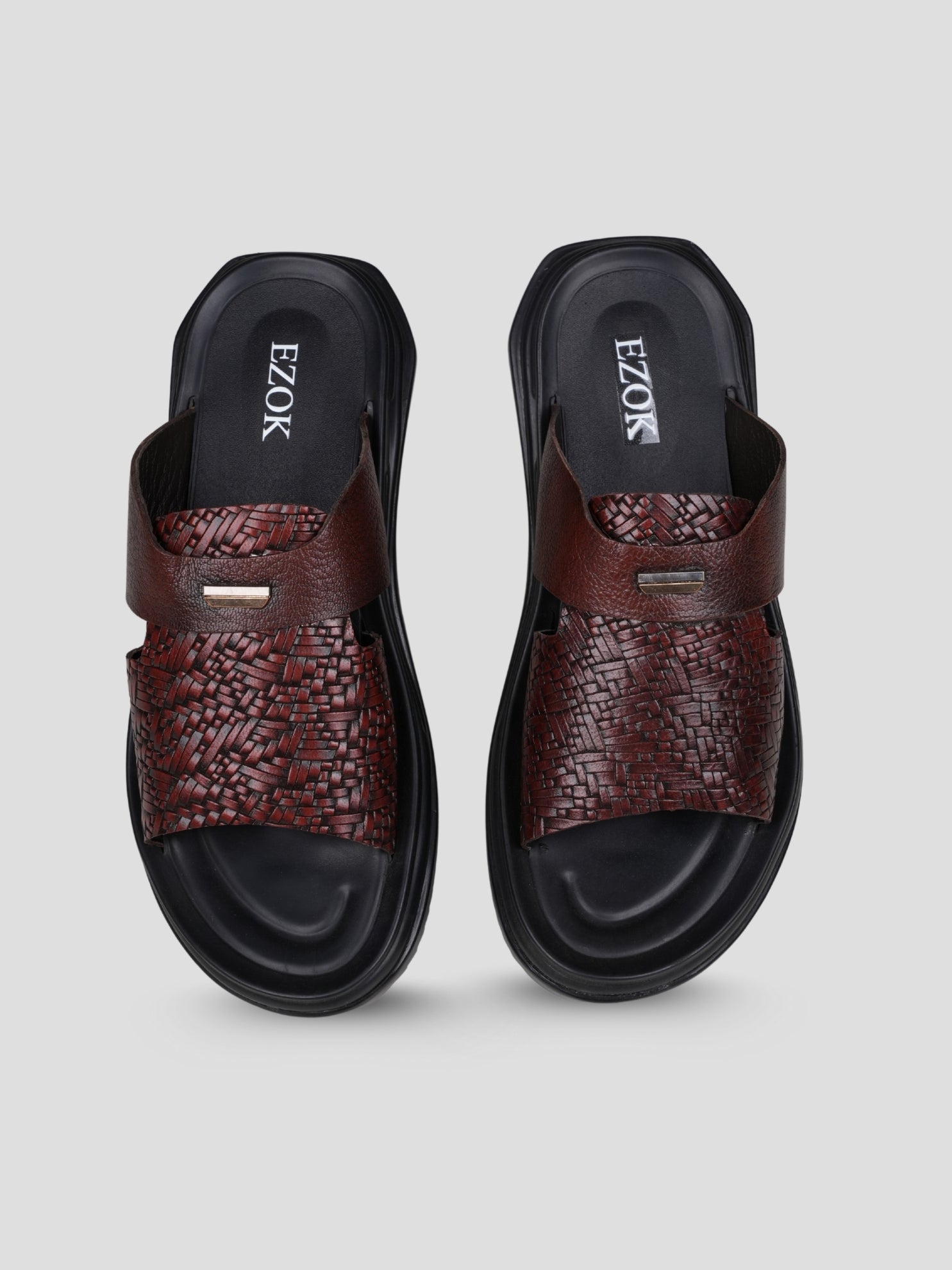 Ezok Men's Genuine Leather Sandals Comfortable, Stylish, and Durable Footwear for Summer