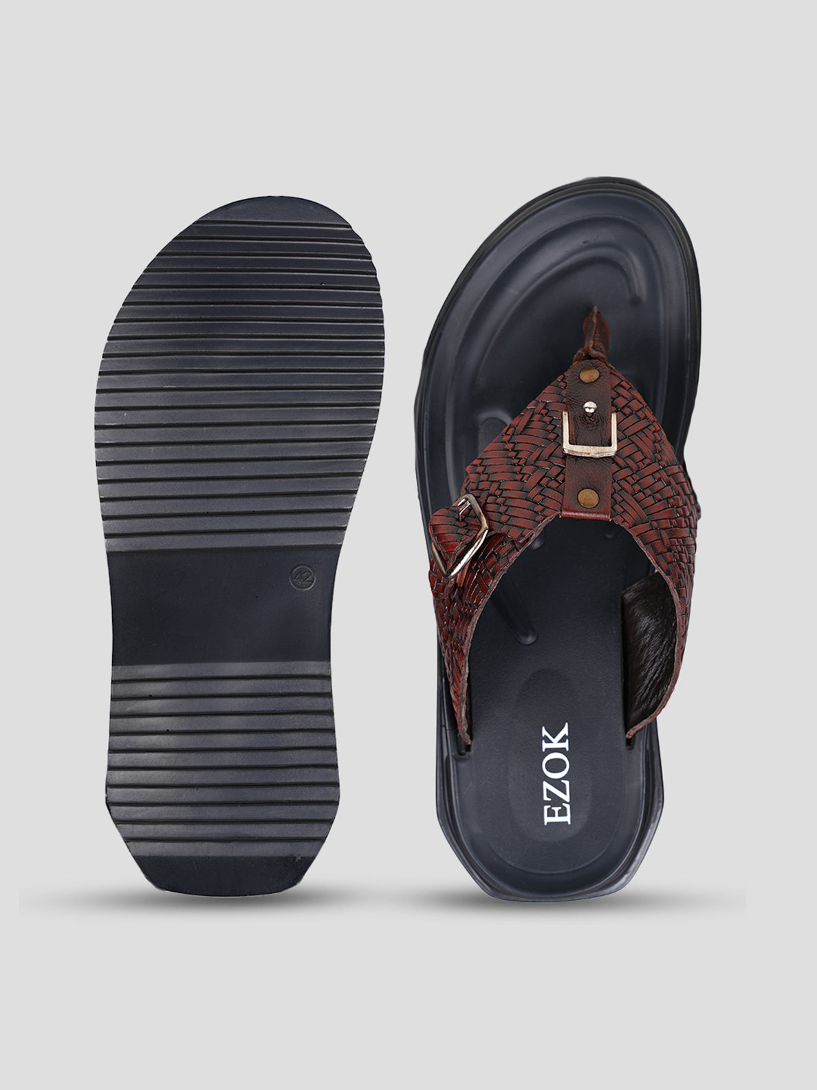 Ezok Men's Genuine Leather Sandals Comfortable, Stylish, and Durable Footwear for Summer