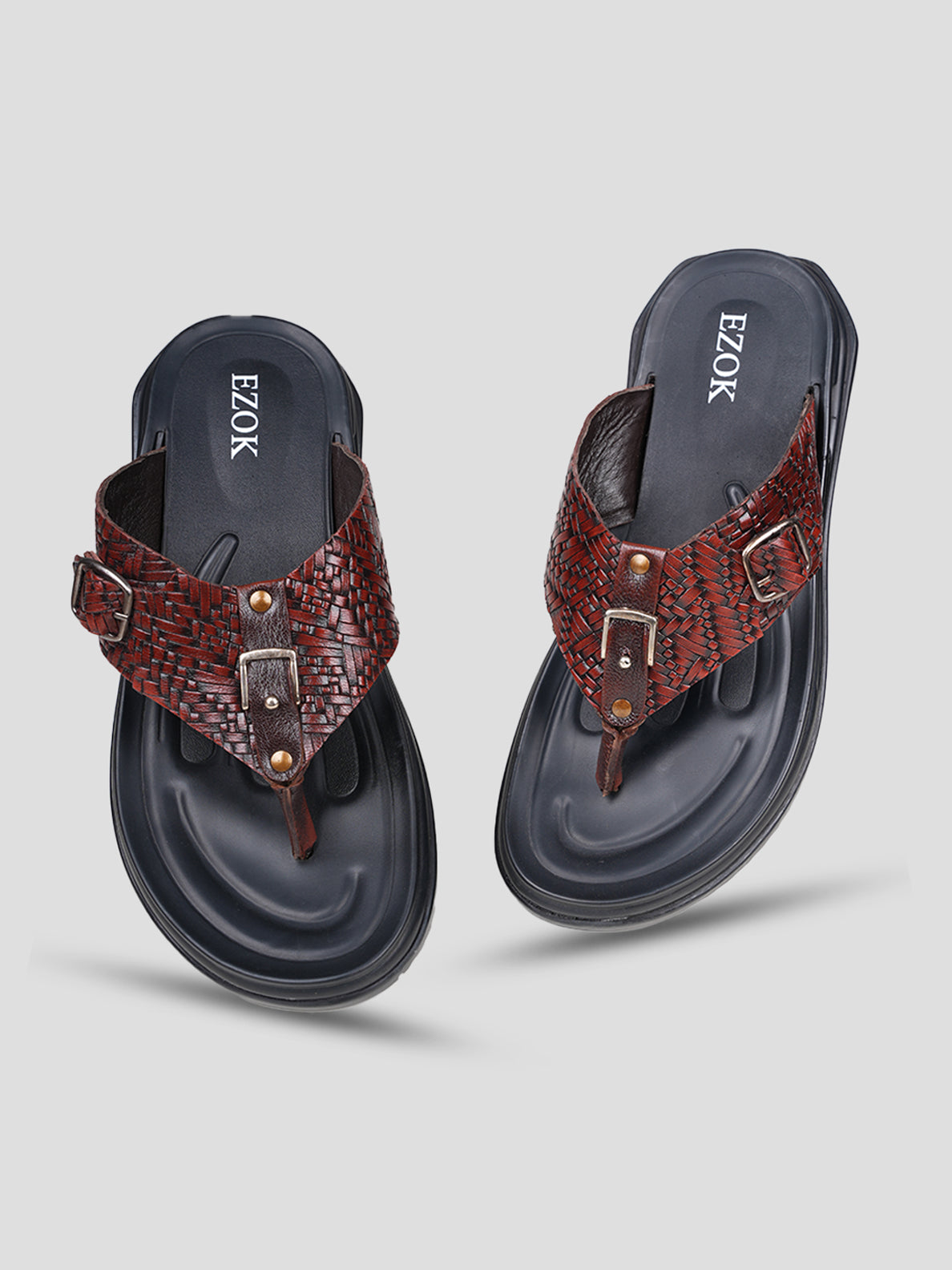 Ezok Men's Genuine Leather Sandals Comfortable, Stylish, and Durable Footwear for Summer