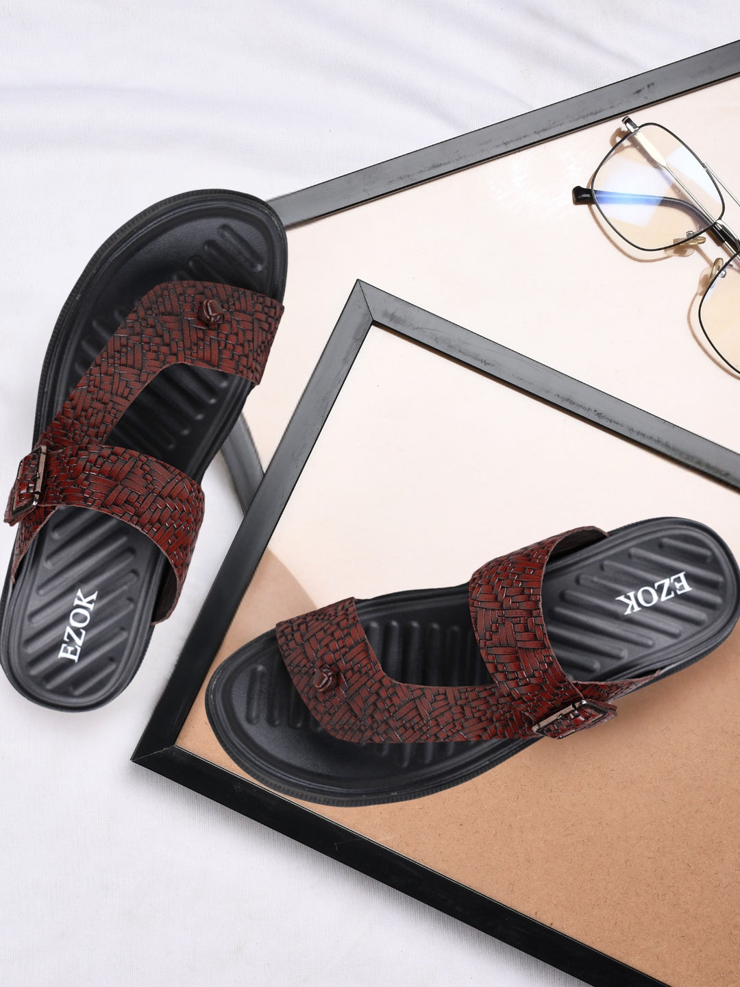 Ezok Men's Genuine Leather Sandals Comfortable, Stylish, and Durable Footwear for Summer