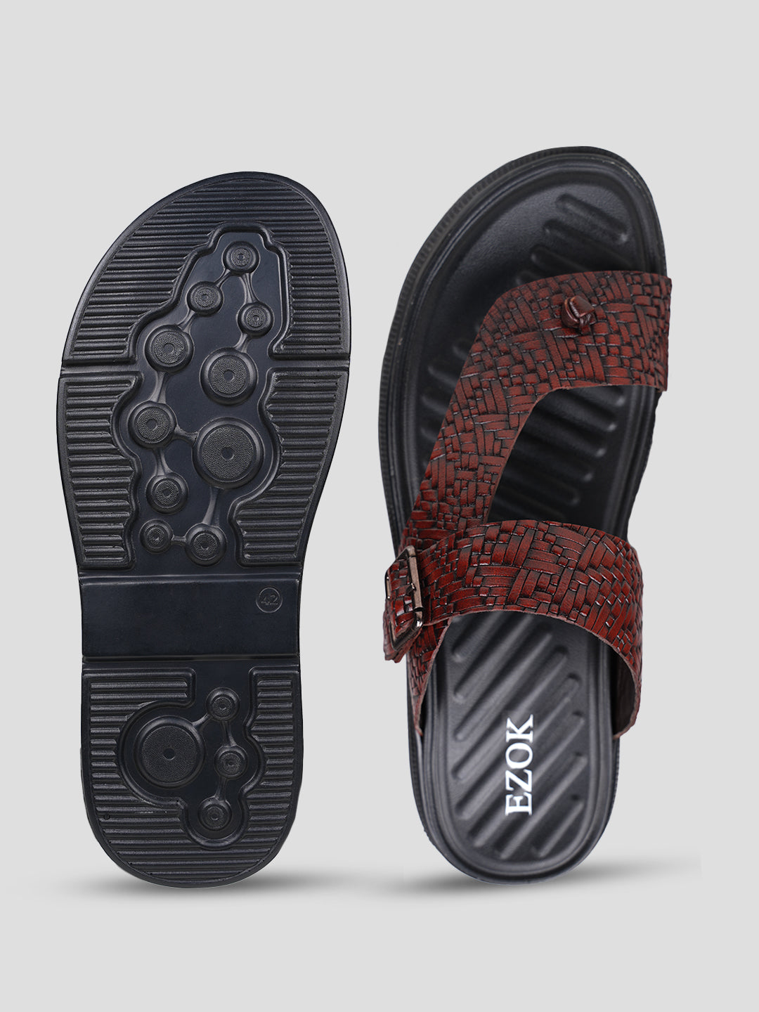 Ezok Men's Genuine Leather Sandals Comfortable, Stylish, and Durable Footwear for Summer