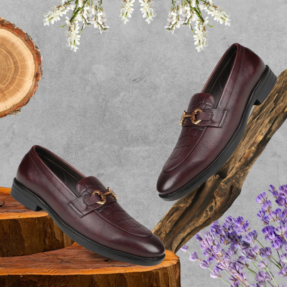 Ezok Leather Brown formal Shoes For Men