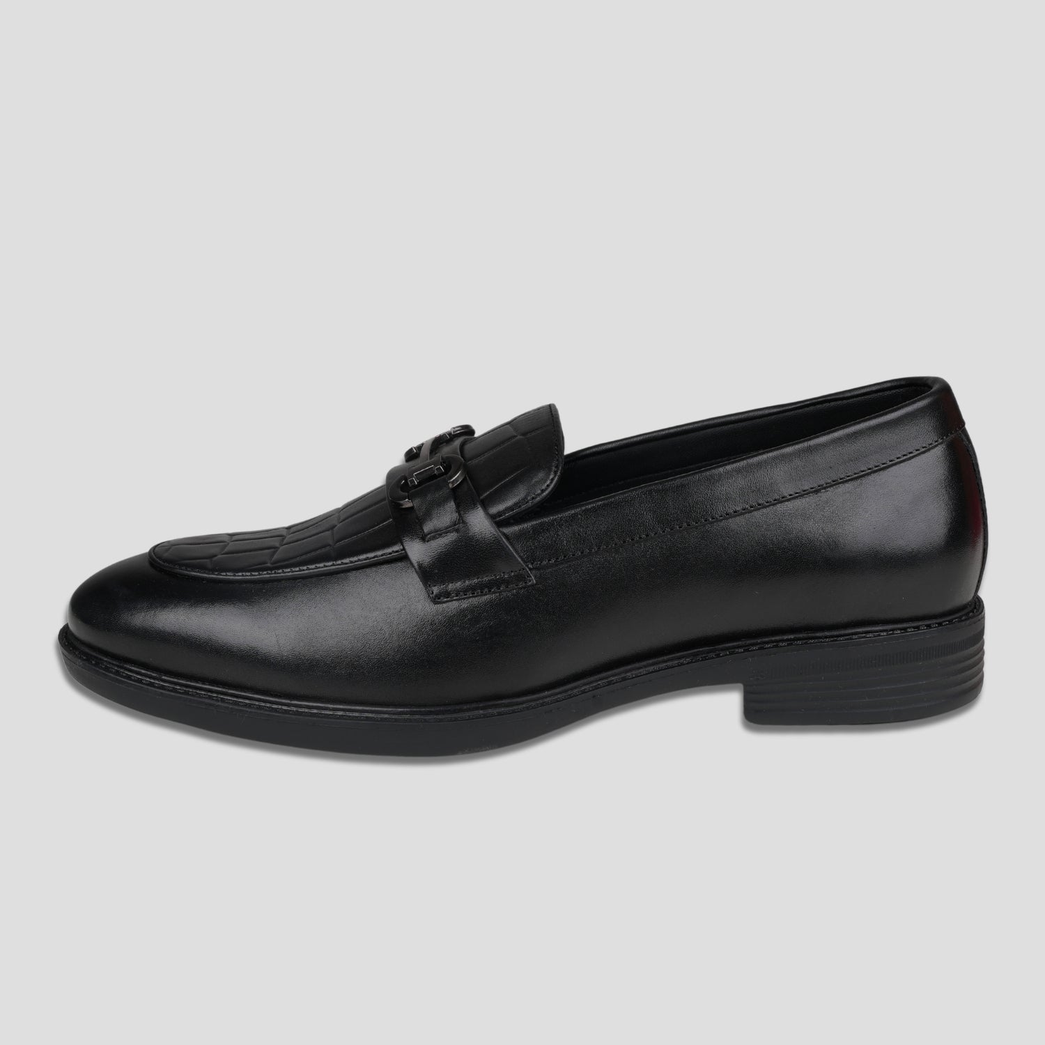 Ezok Leather Black formal Shoes For Men