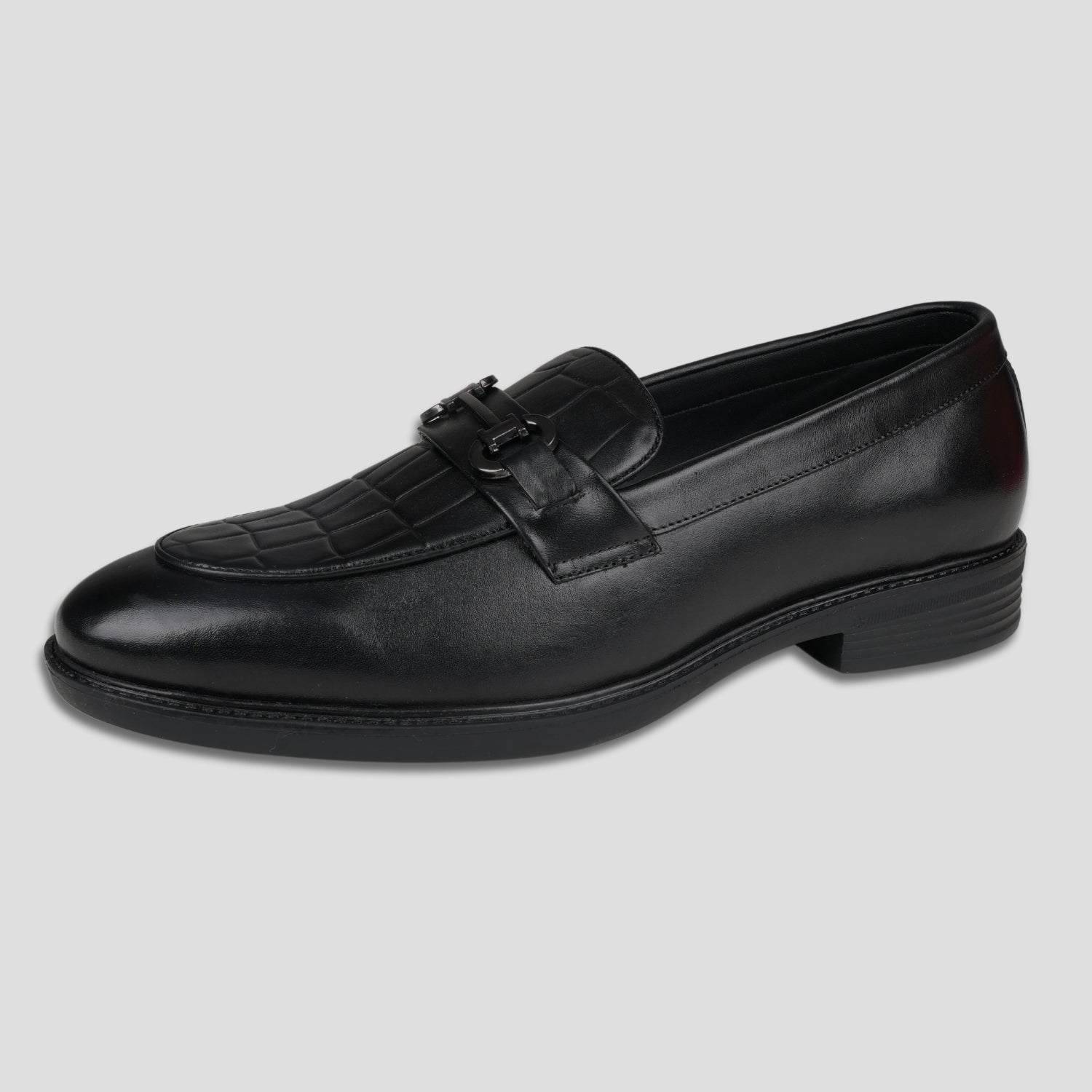 Ezok Leather Black formal Shoes For Men