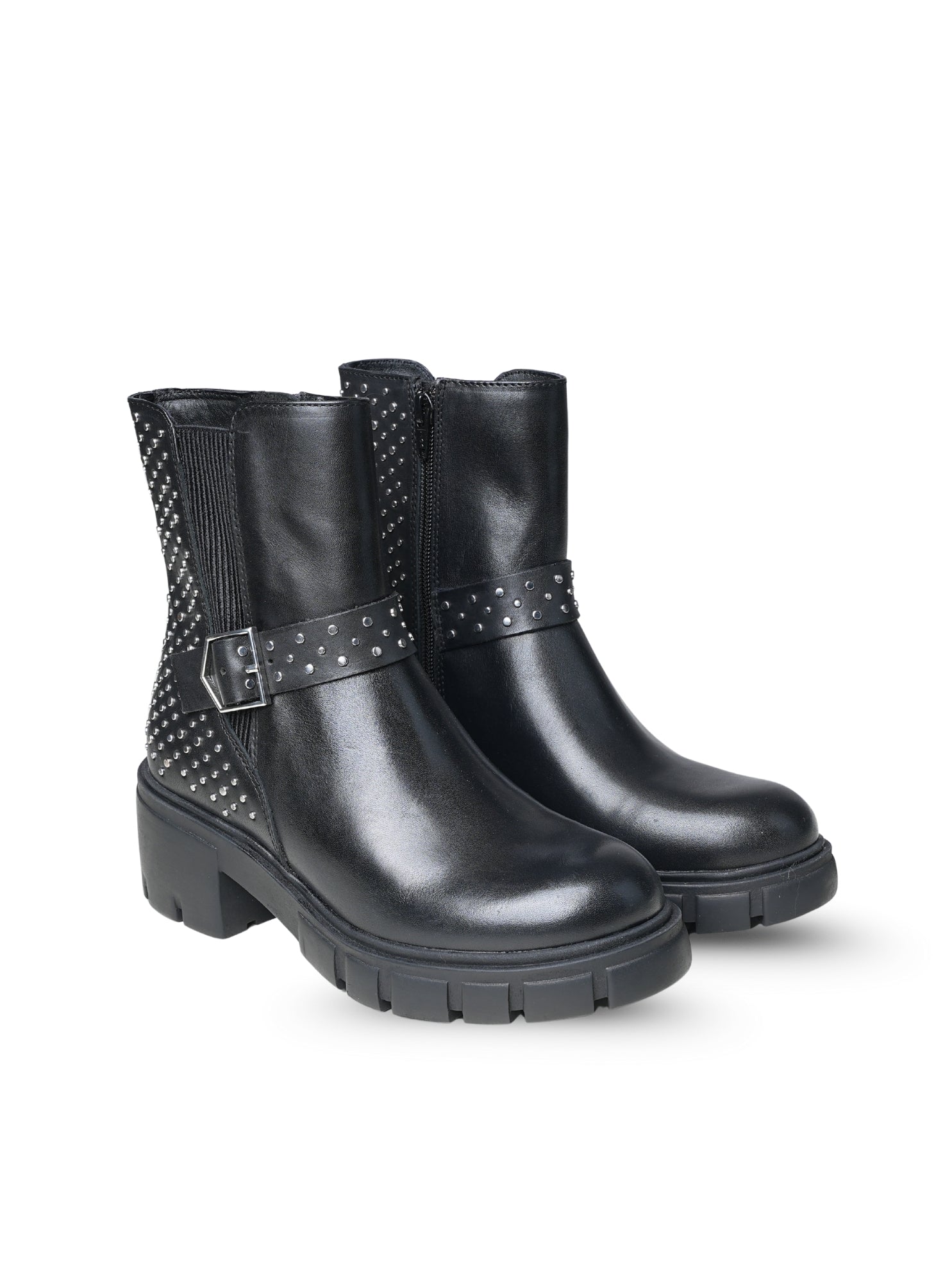 Ezok Women's Casual Leather Boots | Stylish Lace-Up Design with Cushioned Insole | Durable, Comfortable & Trendy for Daily Wear