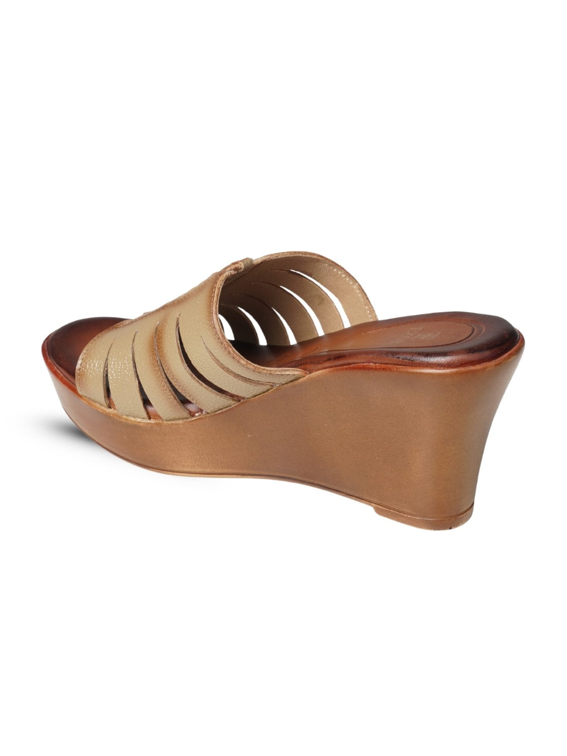 Ezok Women's Casual Genuine Leather Sandals | Stylish Open-Toe Heels Design with Cushioned Insole | Comfortable & Trendy for Everyday Wear