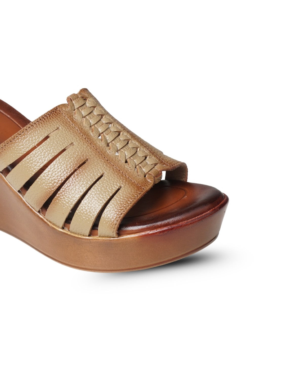 Ezok Women's Casual Genuine Leather Sandals | Stylish Open-Toe Heels Design with Cushioned Insole | Comfortable & Trendy for Everyday Wear