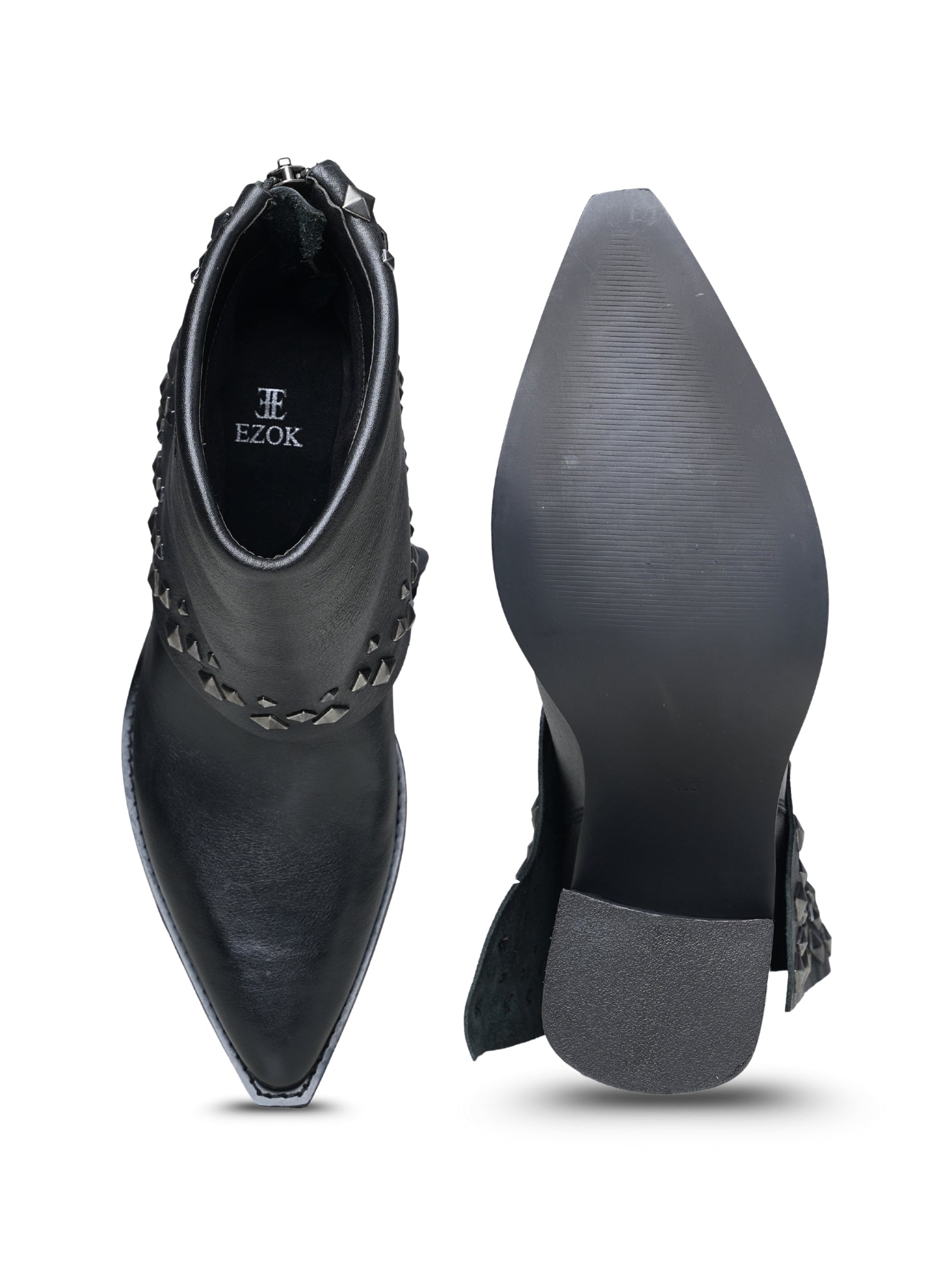 Ezok Women's Casual Leather Boots | Stylish Lace-Up Design with Cushioned Insole | Durable, Comfortable & Trendy for Daily Wear