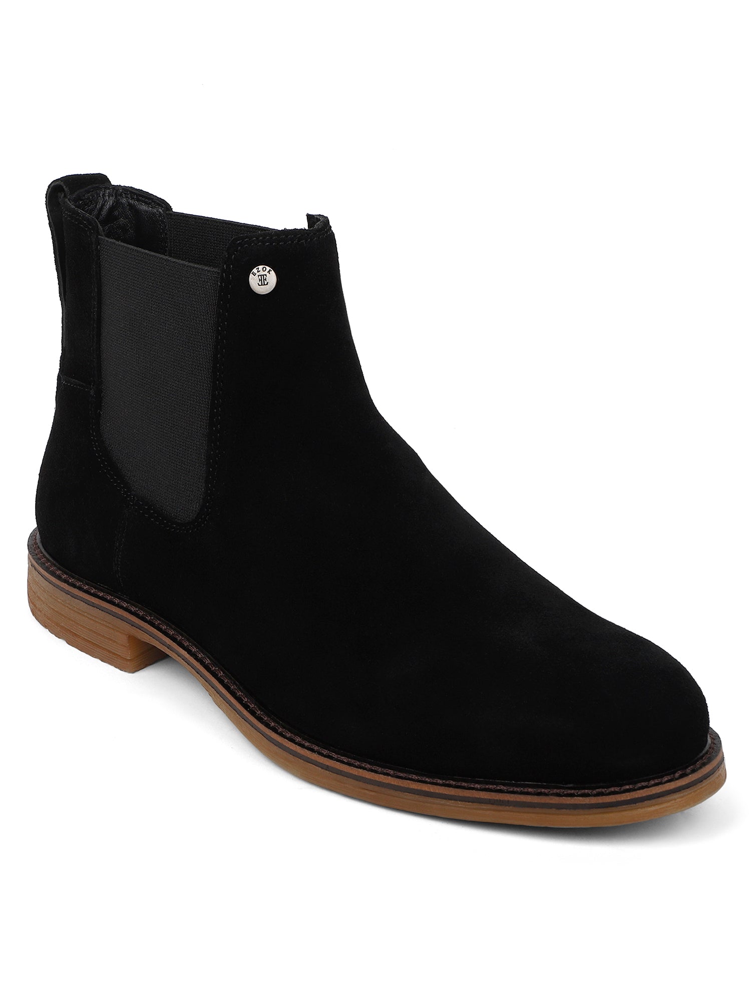Ezok Leather Chelsea Black Boots for Men