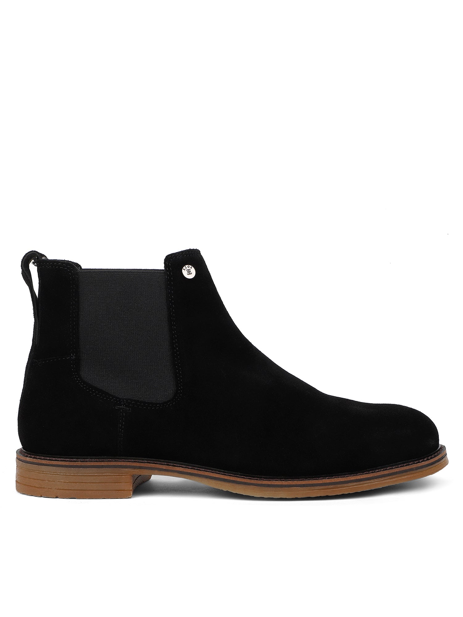 Ezok Leather Chelsea Black Boots for Men