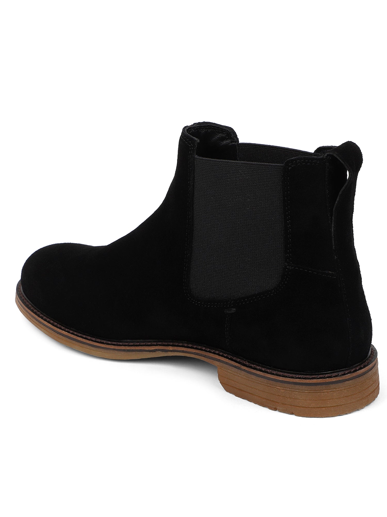 Ezok Leather Chelsea Black Boots for Men