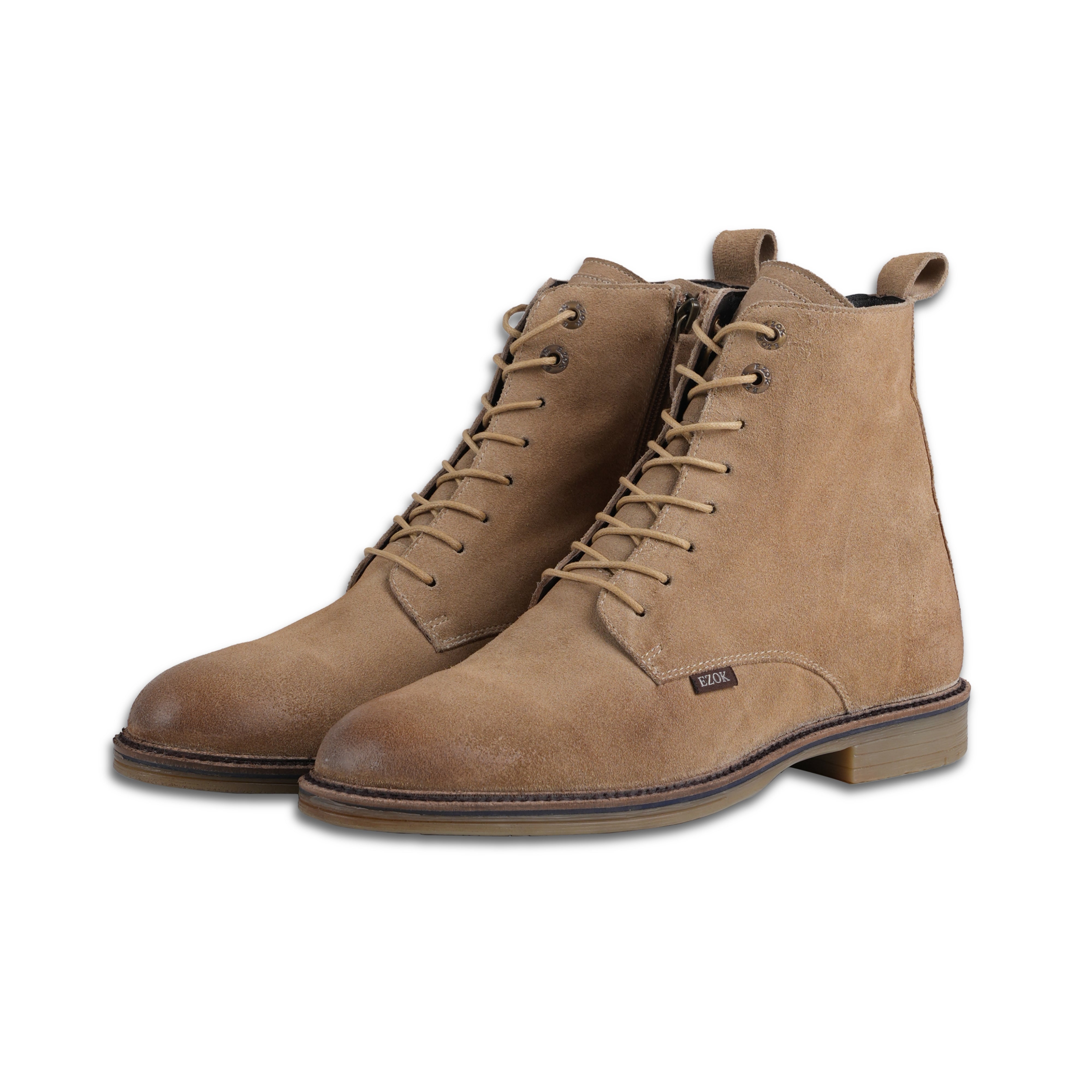 Ezok Leather ZIPPER ANKLE Boots for Men