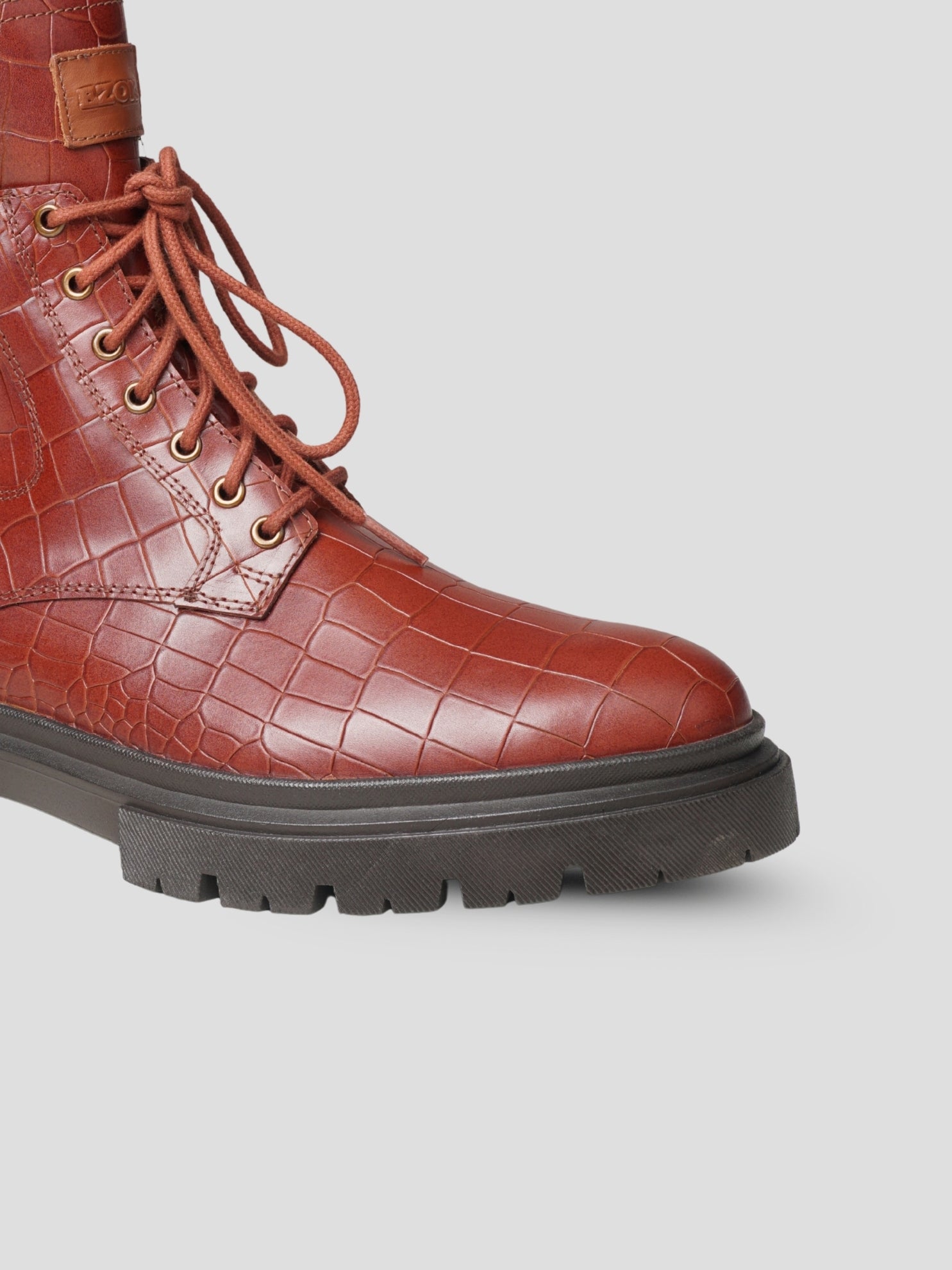 EZOK Men’s Tan Leather Lace-Up Boots | Premium Leather | Durable TPR Sole | Casual & Semi-Casual Wear