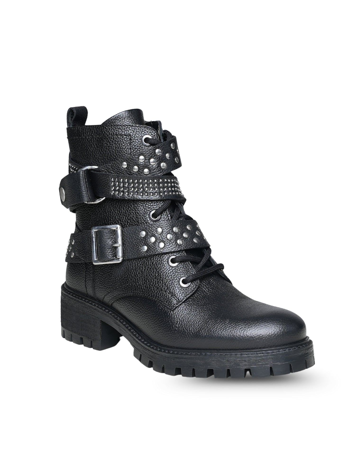 Ezok Women's Casual Leather Boots | Stylish Lace-Up Design with Cushioned Insole | Durable, Comfortable & Trendy for Daily Wear