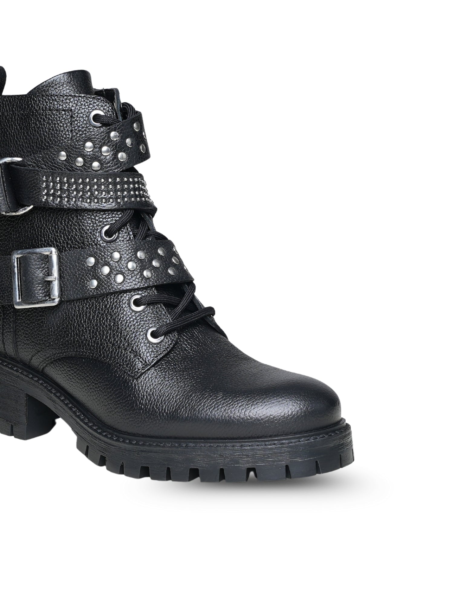 Ezok Women's Casual Leather Boots | Stylish Lace-Up Design with Cushioned Insole | Durable, Comfortable & Trendy for Daily Wear