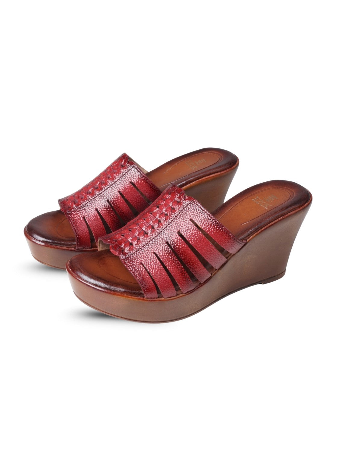 Ezok Women's Casual Genuine Leather Sandals | Stylish Open-Toe Design with Cushioned Insole | Comfortable & Trendy for Everyday Wear