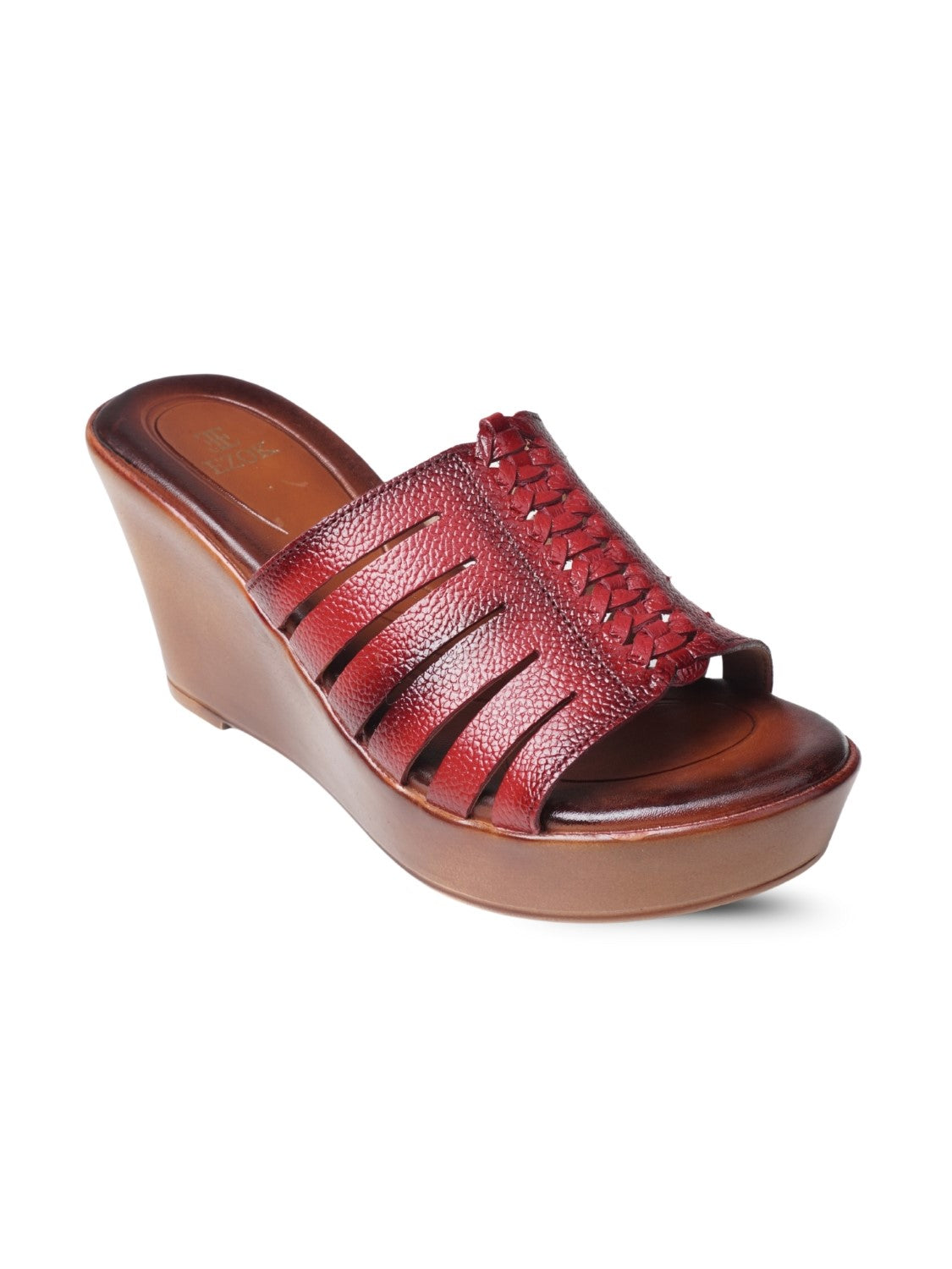 Ezok Women's Casual Genuine Leather Sandals | Stylish Open-Toe Design with Cushioned Insole | Comfortable & Trendy for Everyday Wear